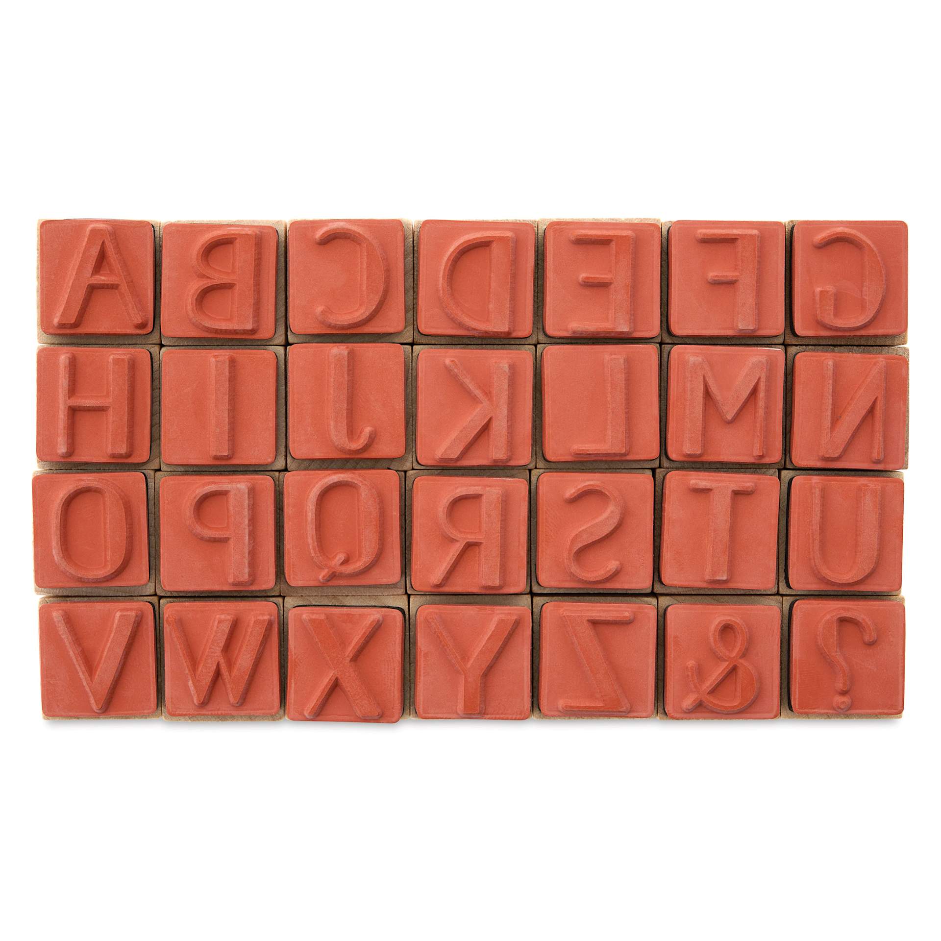 Hero Arts Letters Woodblock Stamp Set - Set of 28, Golden Age, stamping side