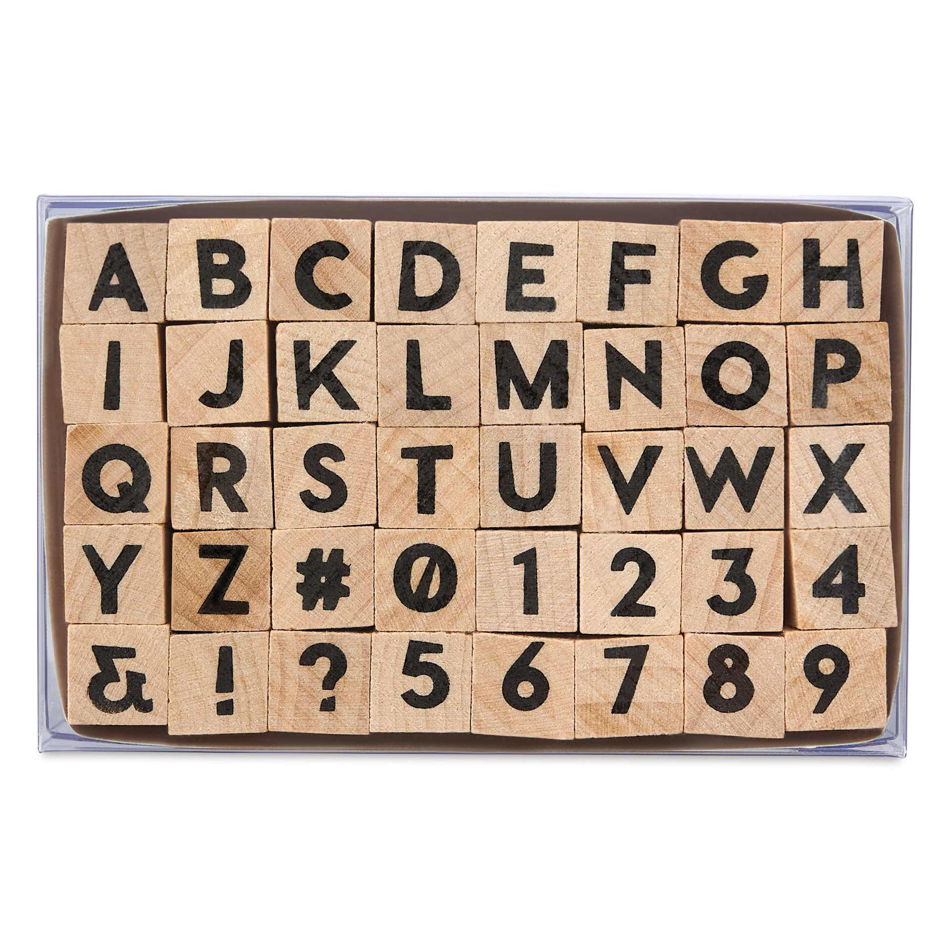 Hero Arts Letters Woodblock Stamp Set - Set of 40, Modern, printed side