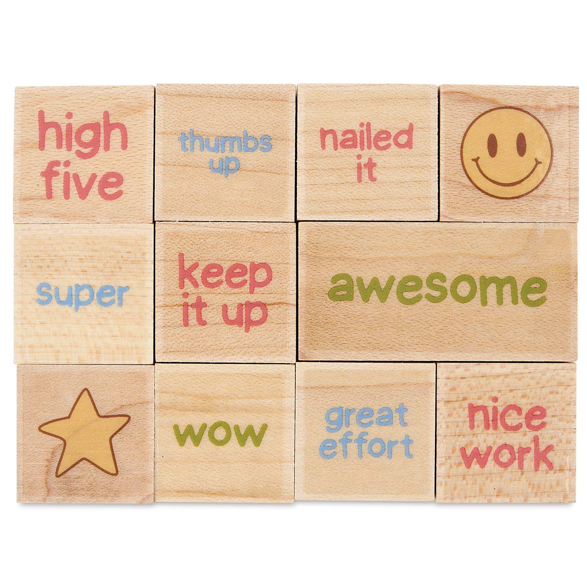 Hero Arts Woodblock Teacher Stamps Set - Set of 11, Gold Star