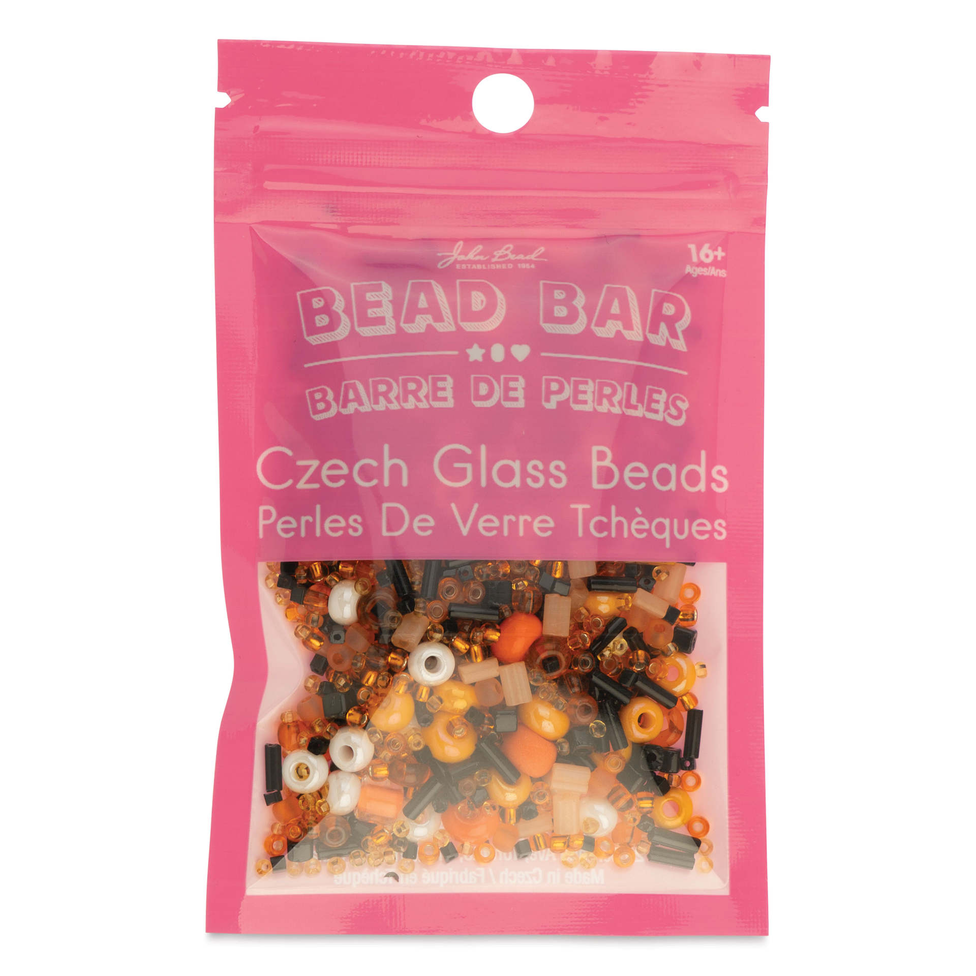 John Bead Bead Bar Czech Glass Bead Assortment - Halloween, 50 g front of packaging