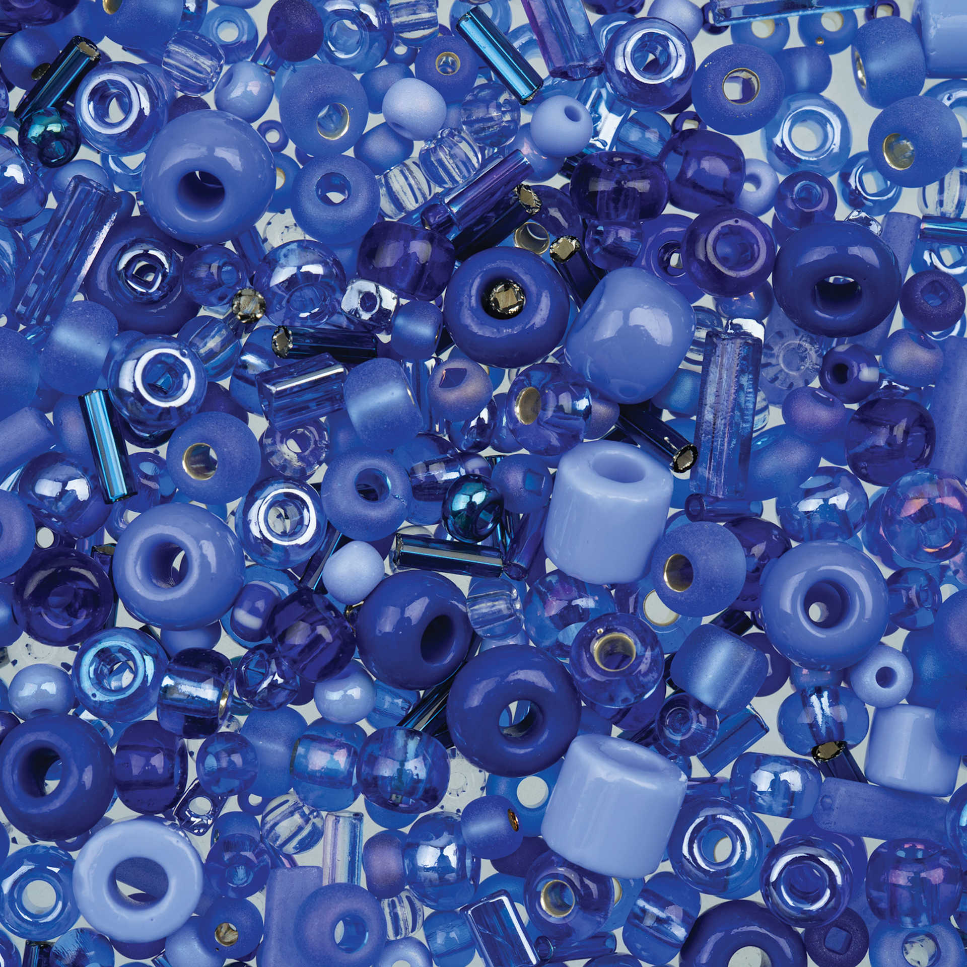 John Bead Bead Bar Czech Glass Bead Assortment - Blue, 20 g