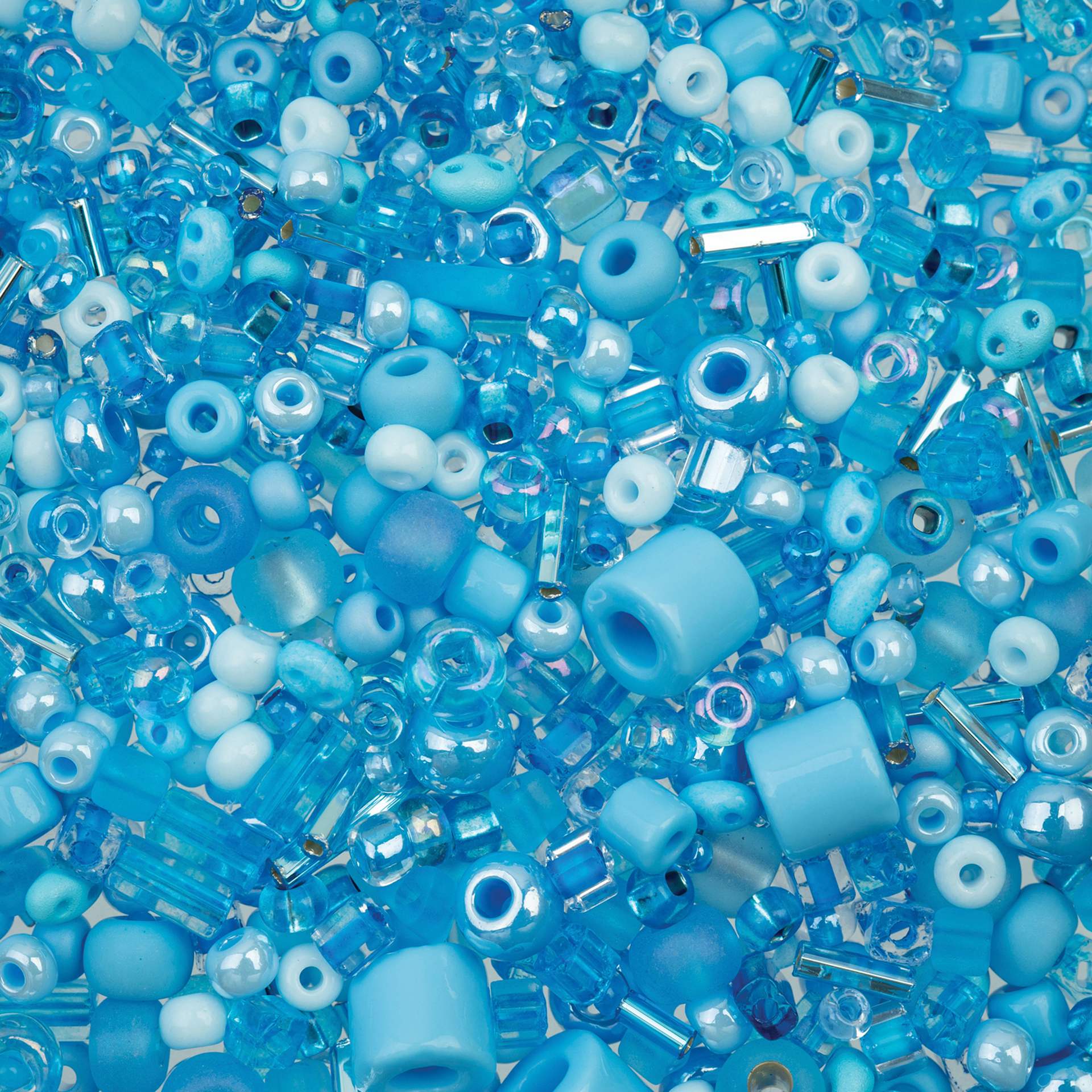 John Bead Bead Bar Czech Glass Bead Assortment - Light Blue, 20 g