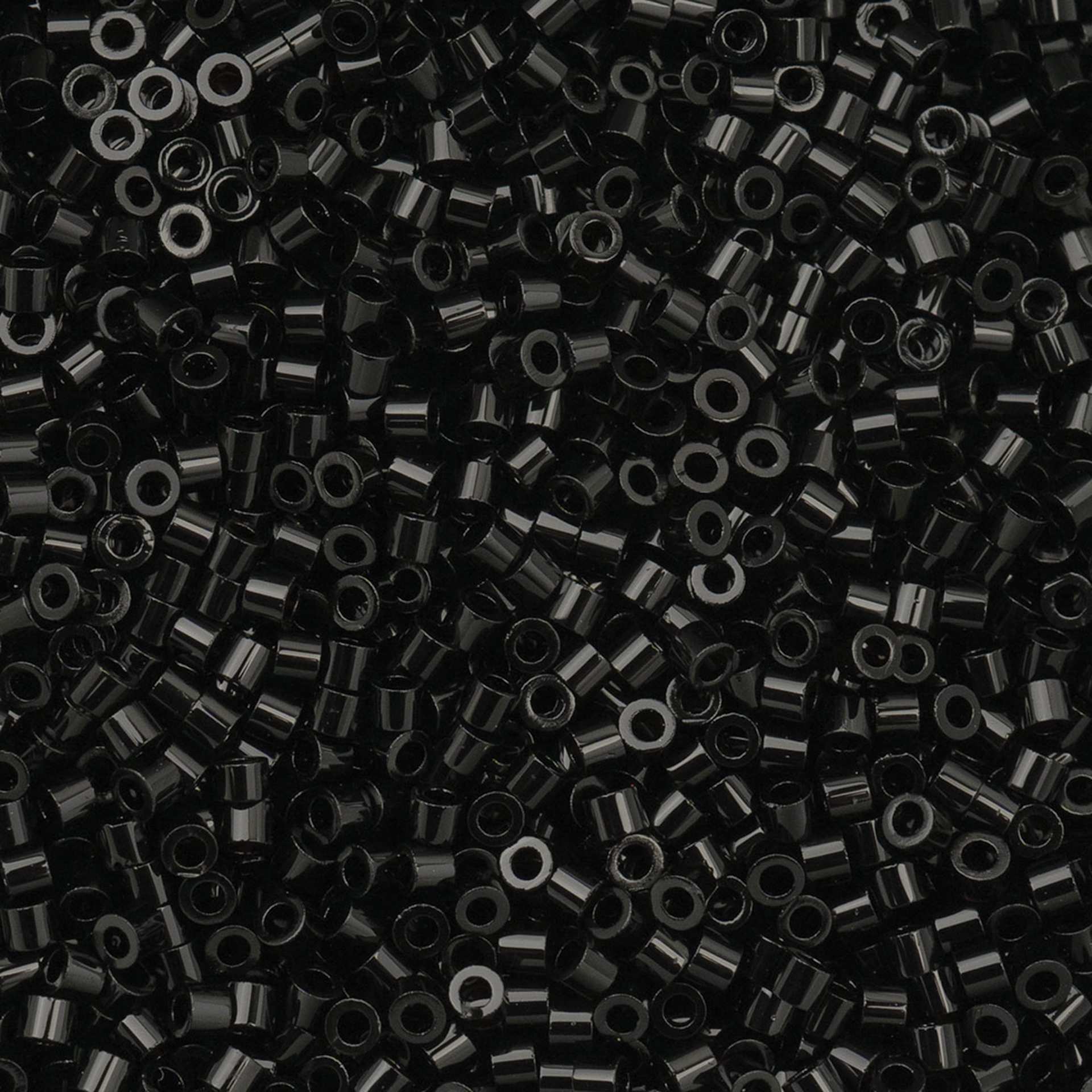 John Bead Cylin 11/0 Cylindrical Seed Beads - Black Opaque