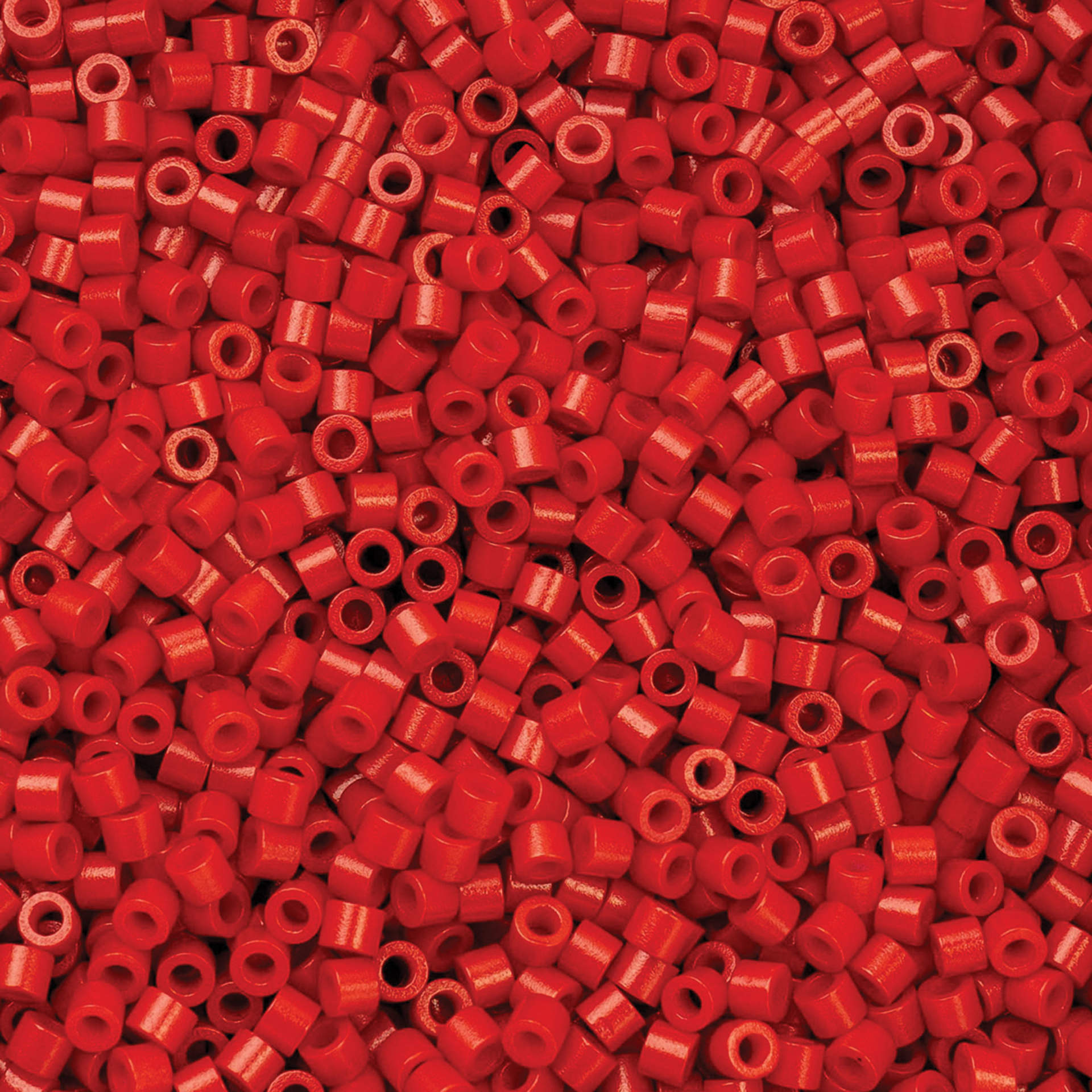 John Bead Cylin 11/0 Cylindrical Seed Beads - Red Opaque