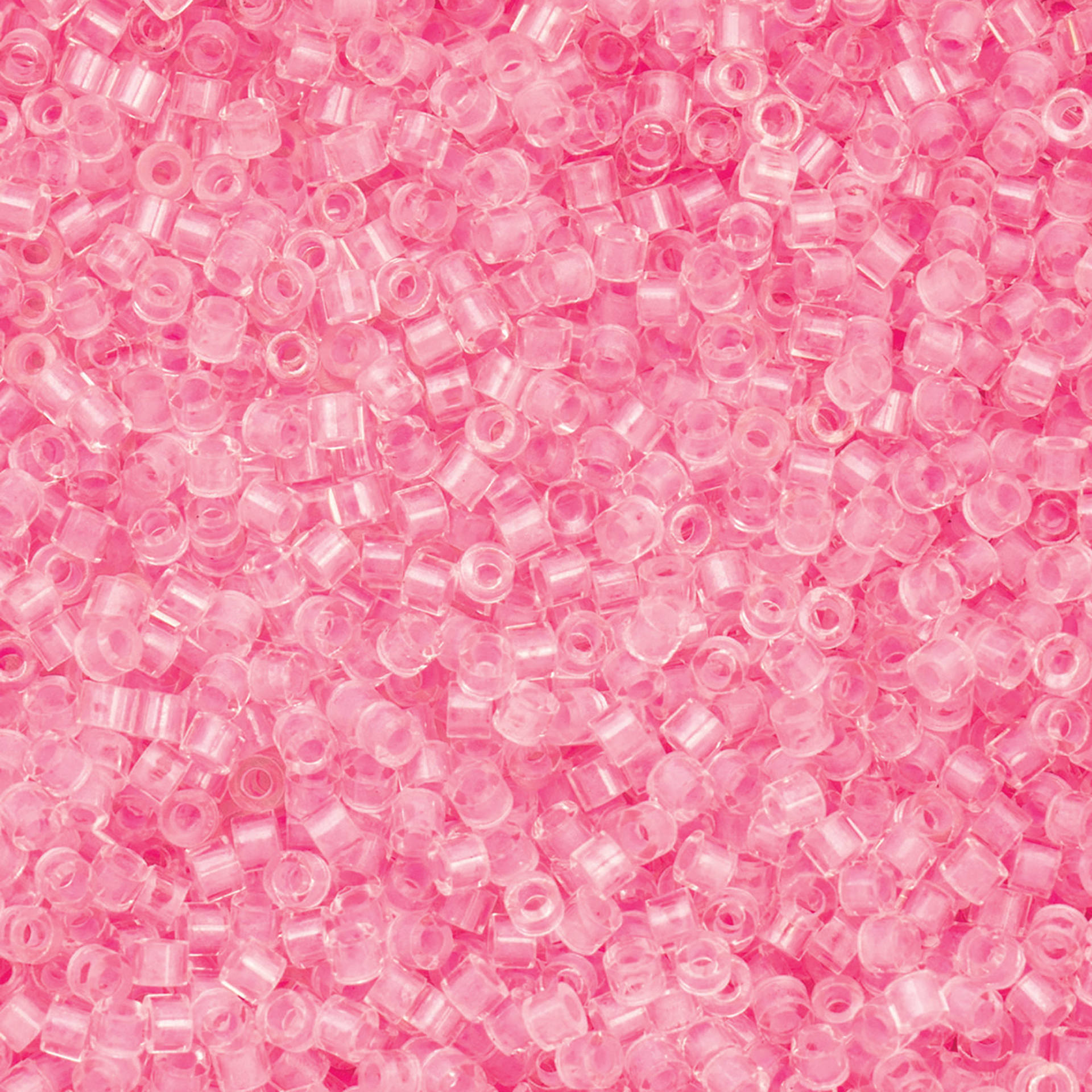 John Bead Cylin 11/0 Glow in the Dark Cylindrical Seed Beads - Rose, 25g