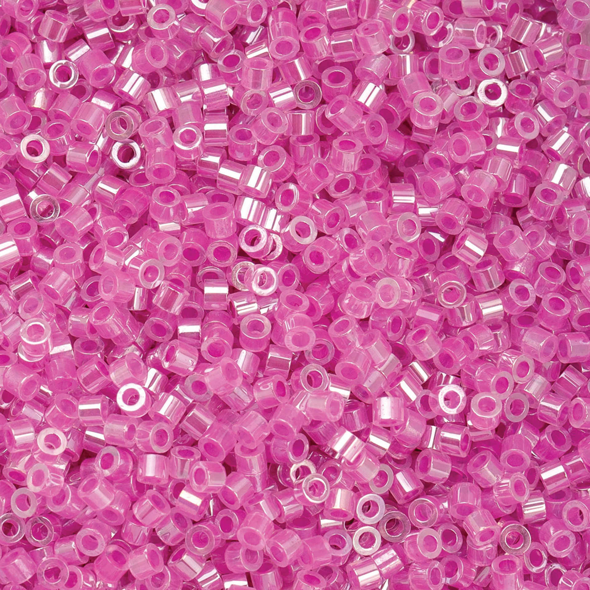 John Bead Cylin 11/0 Ceylon Cylindrical Seed Beads - Crystal Fuchsia Lined, 25g
