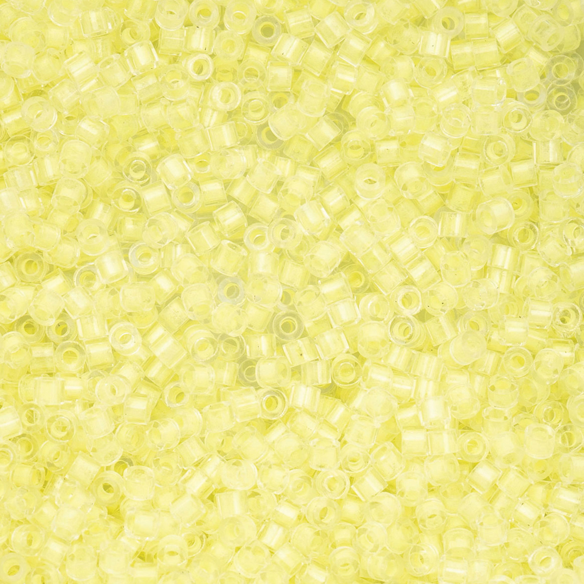 John Bead Cylin 11/0 Glow in the Dark Cylindrical Seed Beads - Yellow, 25g