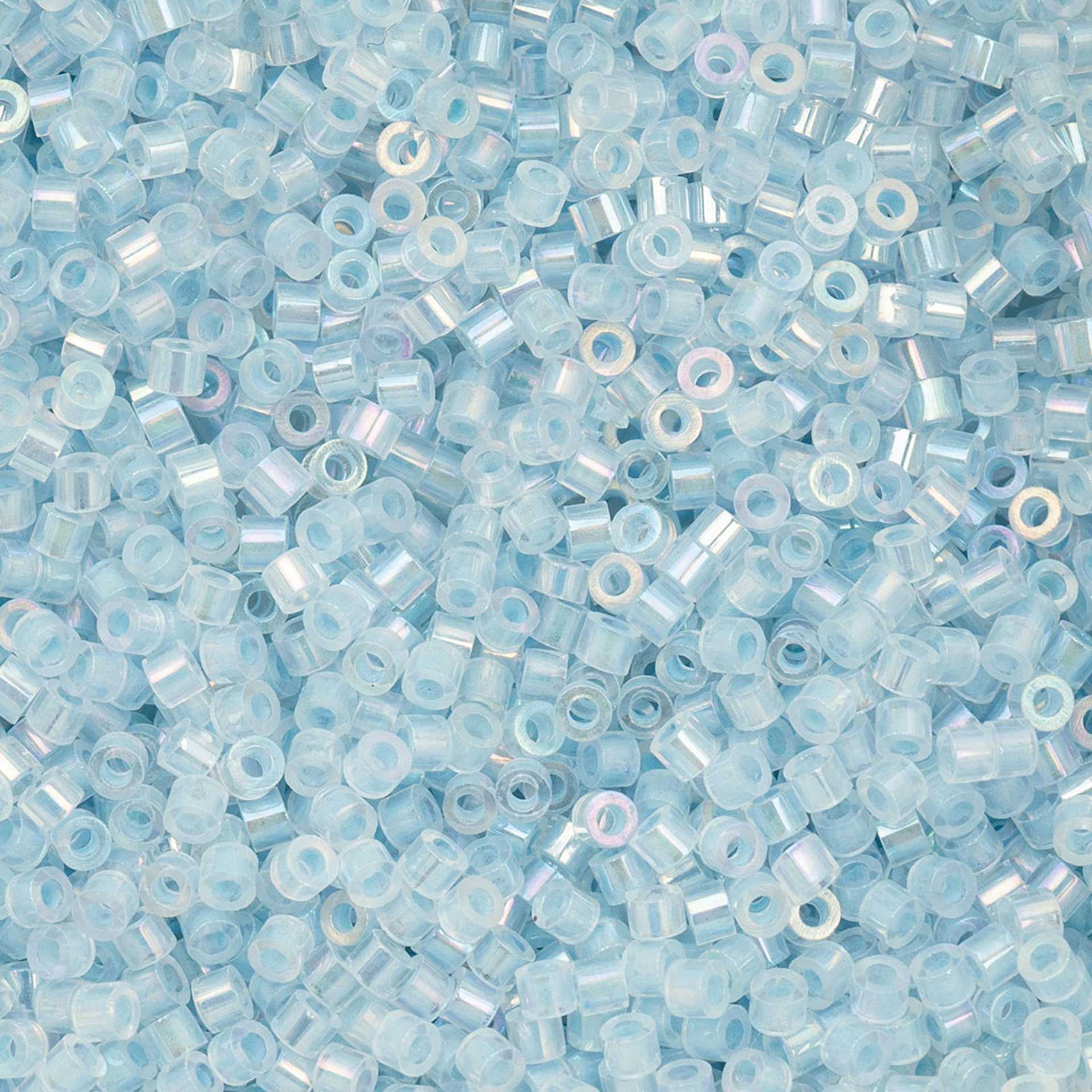 John Bead Cylin 11/0 Glow in the Dark Cylindrical Seed Beads - Blue AB, 25g
