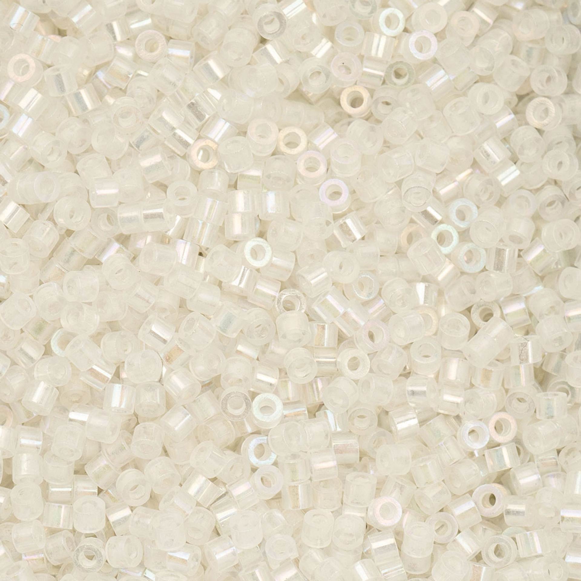 John Bead Cylin 11/0 Glow in the Dark Cylindrical Seed Beads - White to Turquoise AB, 25g