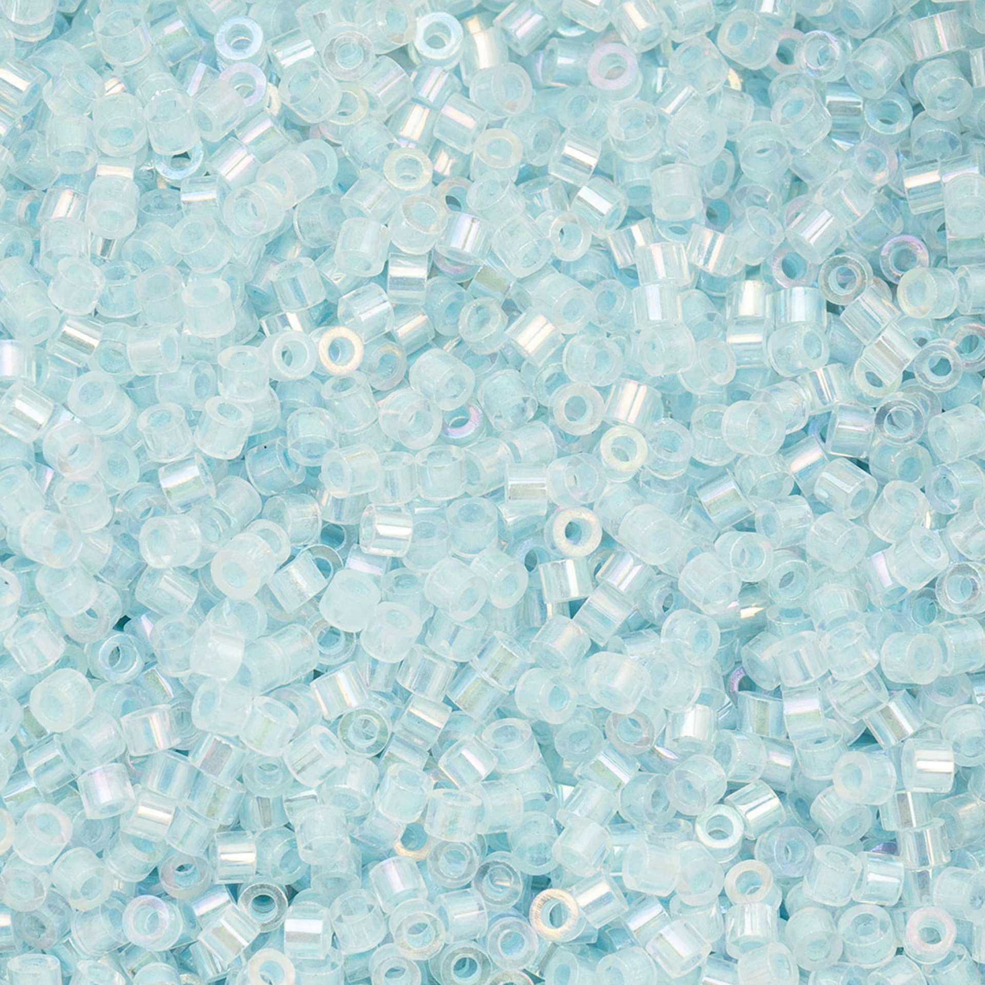 John Bead Cylin 11/0 Glow in the Dark Cylindrical Seed Beads - Sky AB, 25g