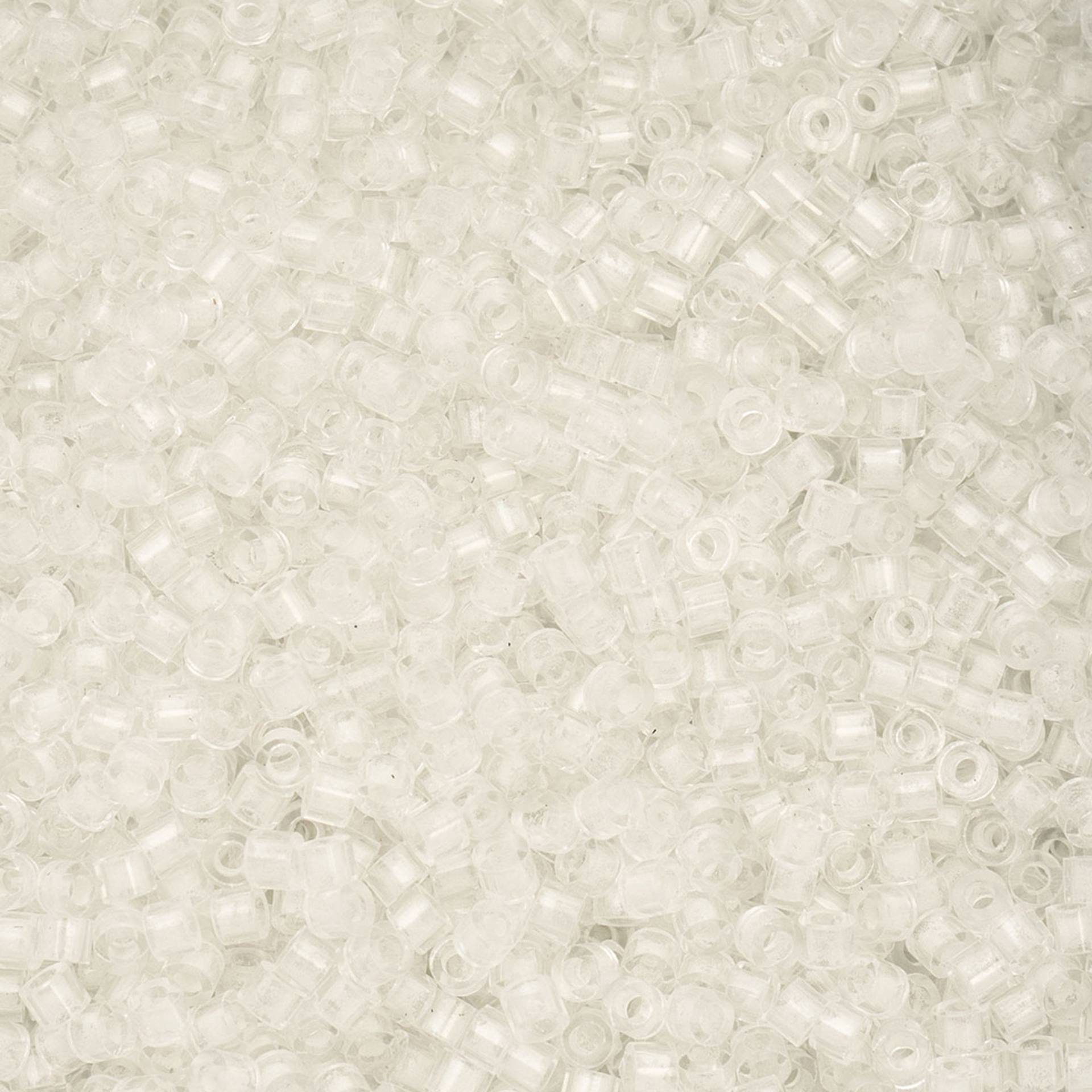 John Bead Cylin 11/0 Glow in the Dark Cylindrical Seed Beads - White to Sky, 25g