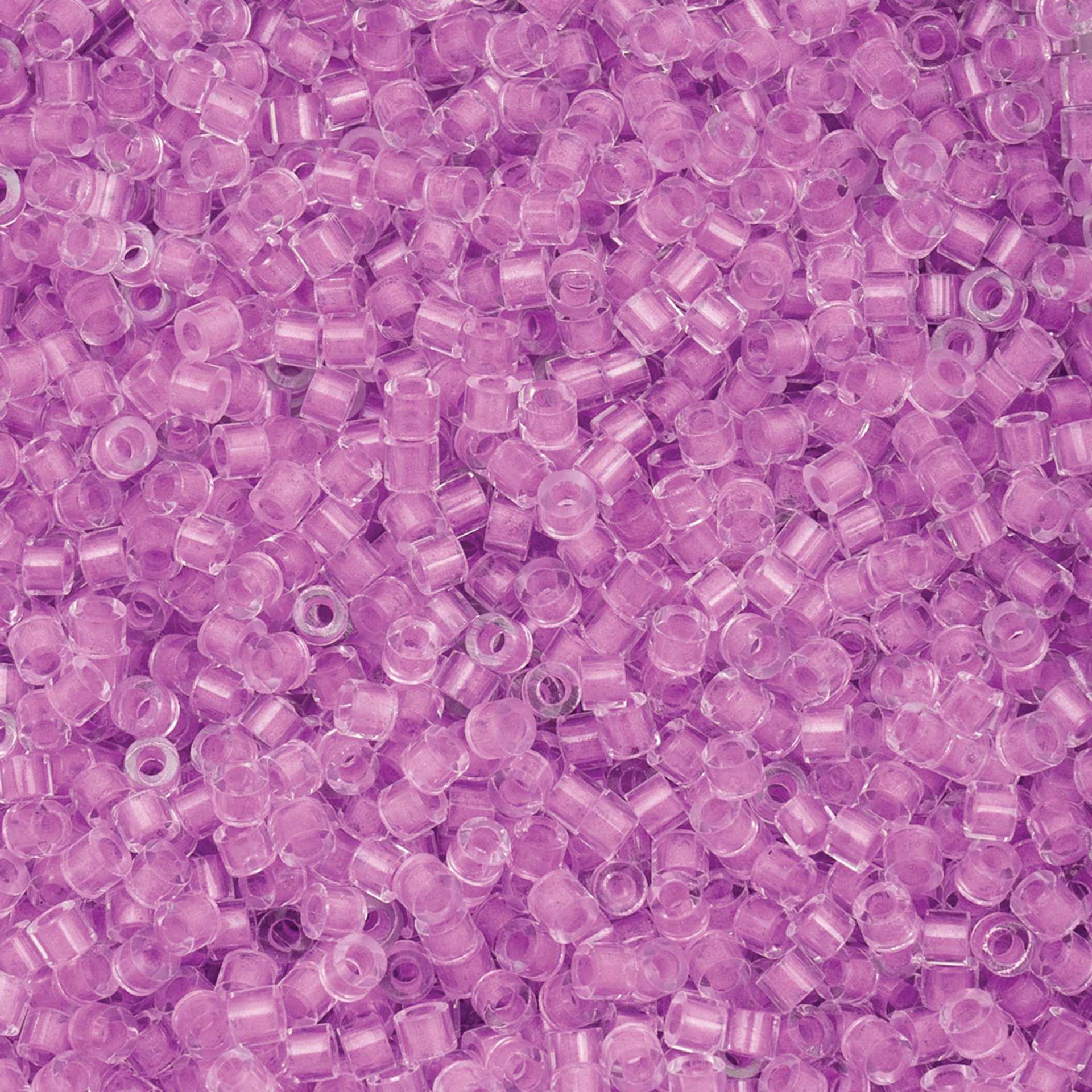 John Bead Cylin 11/0 Glow in the Dark Cylindrical Seed Beads - Purple, 25g