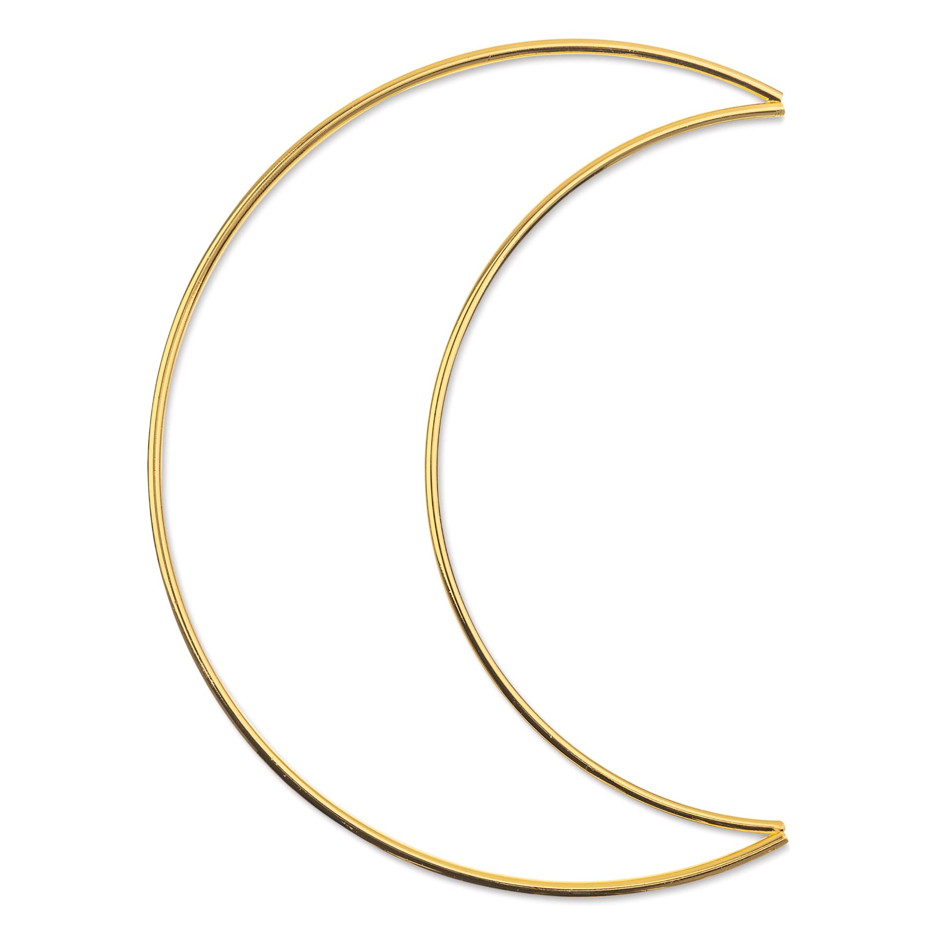 John Bead Iron Metal Shapes Macramé Frame - Moon, 150 mm