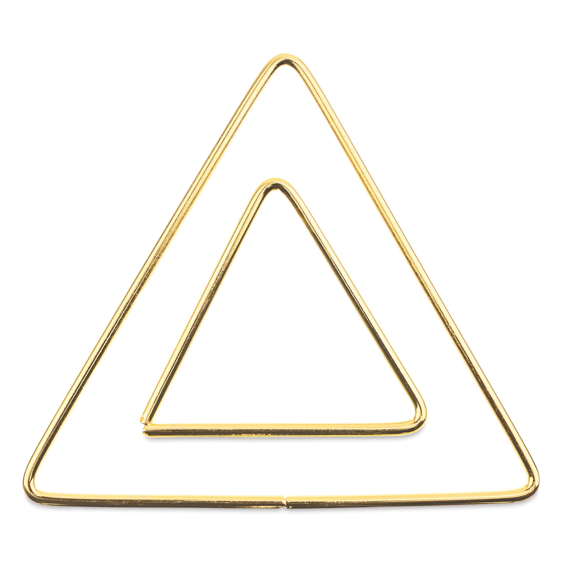 John Bead Iron Metal Shapes Macramé Frames - Pkg of 2, Triangles, 50mm and 100mm