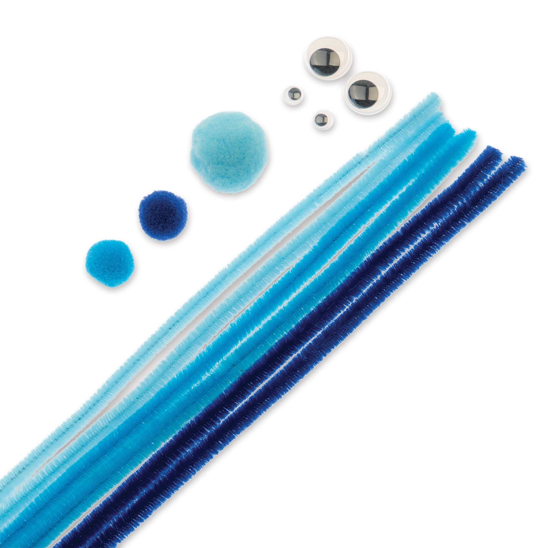 John Bead Mixed Craft Combo Pack - Pkg of 300, Blue Mix