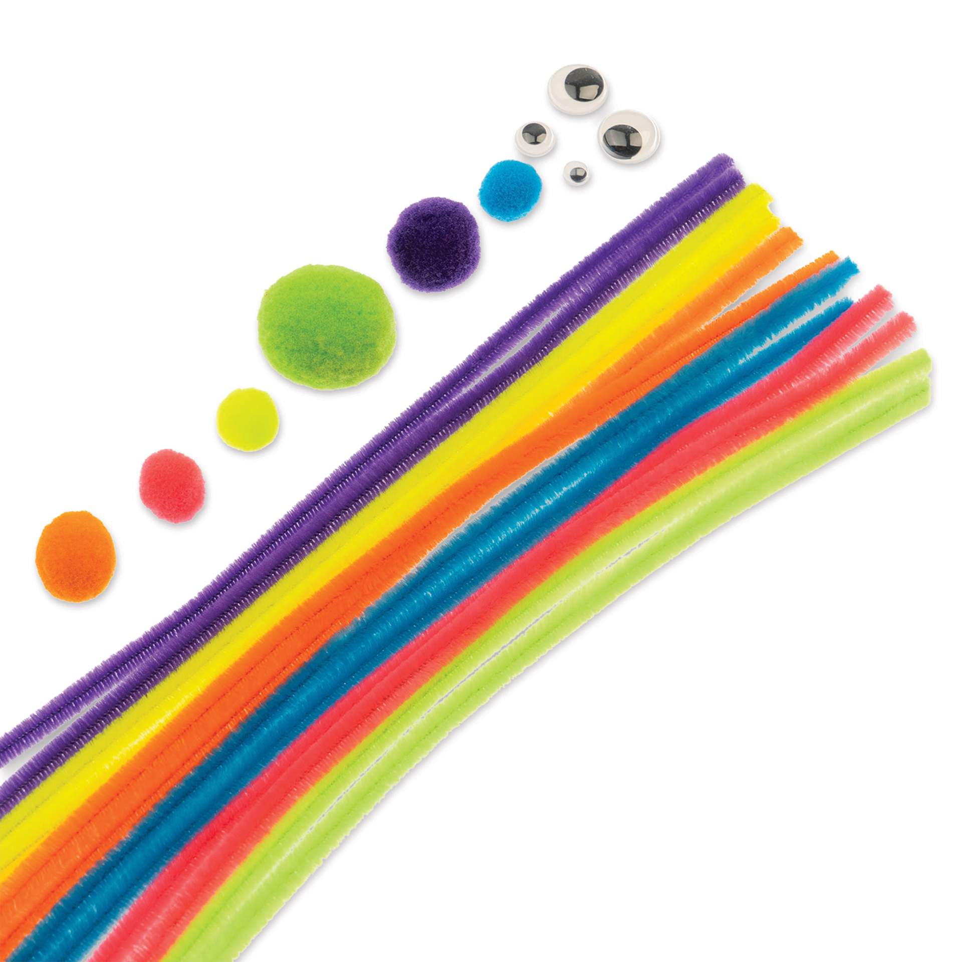 John Bead Mixed Craft Combo Pack - Pkg of 300, Neon Mix