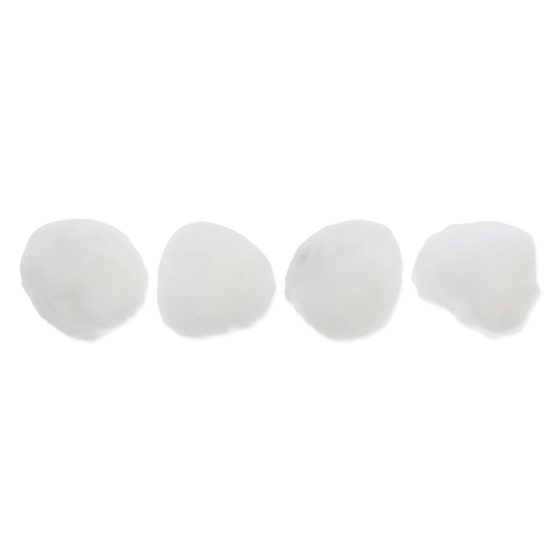 John Bead Pom Poms - Pkg of 20, White, 2"