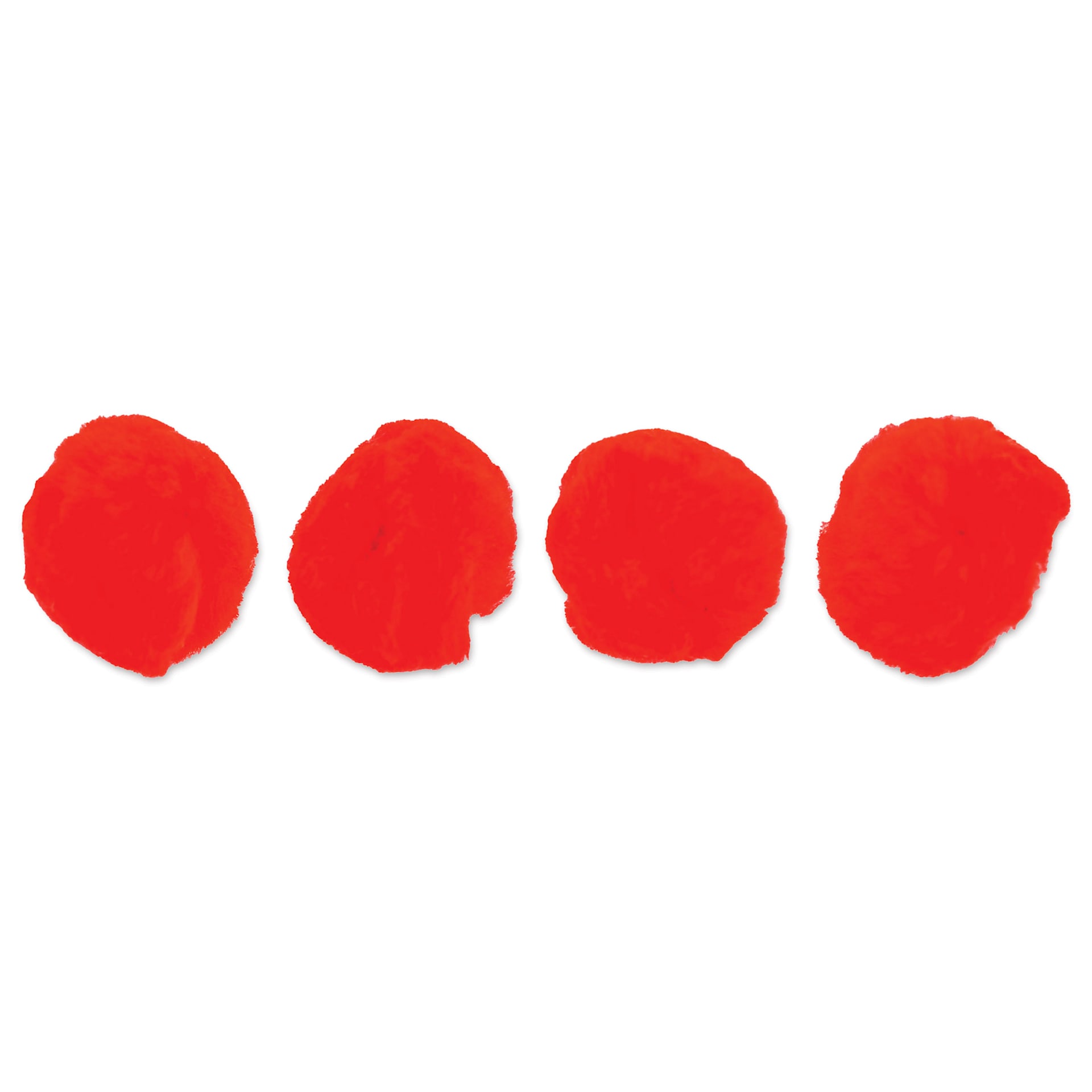 John Bead Pom Poms - Pkg of 20, Red, 2"