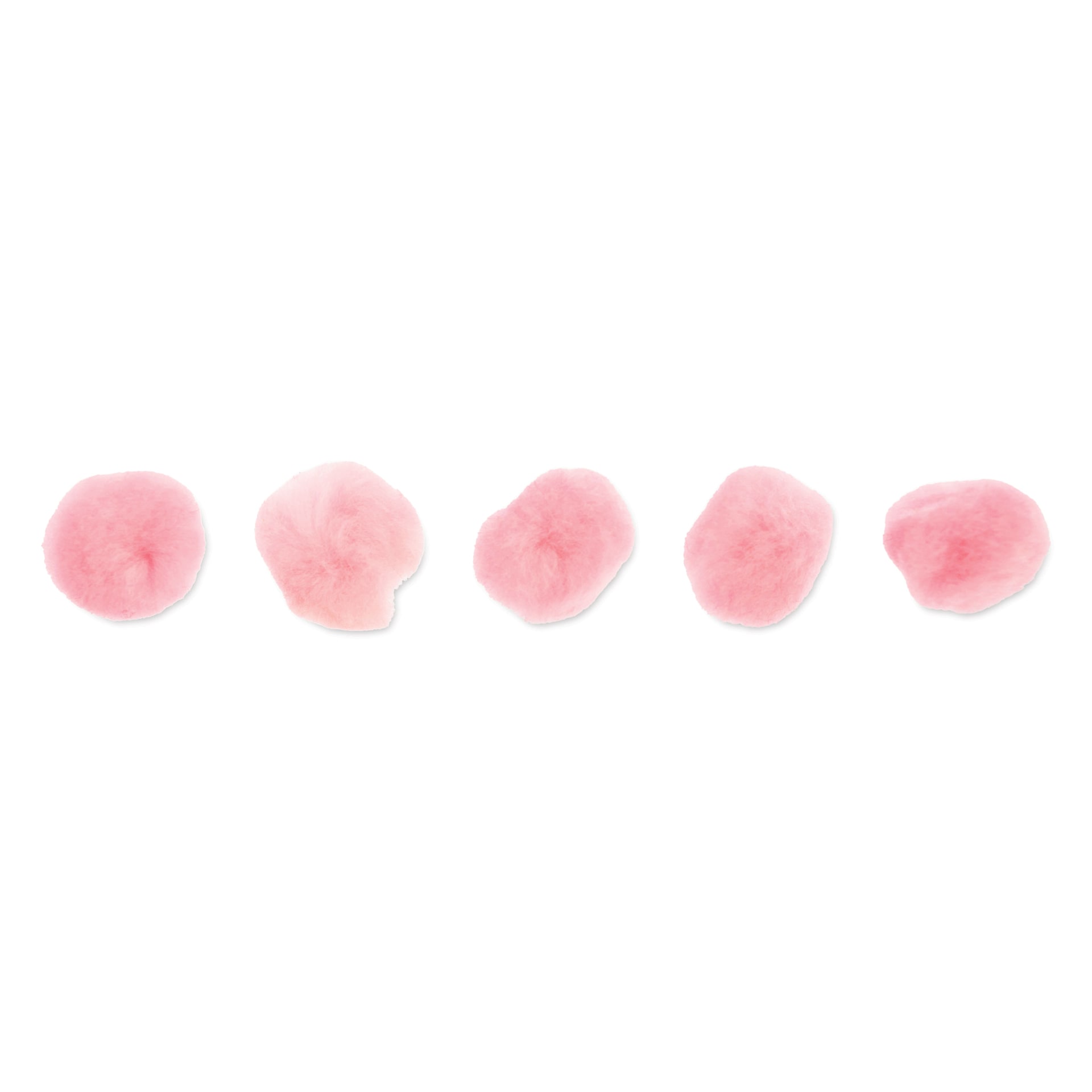 John Bead Pom Poms - Pkg of 100, Pink, 1"