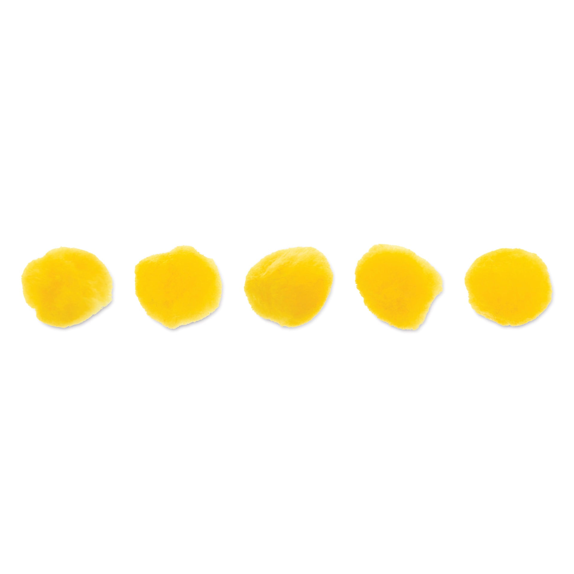 John Bead Pom Poms - Pkg of 100, Yellow, 1"