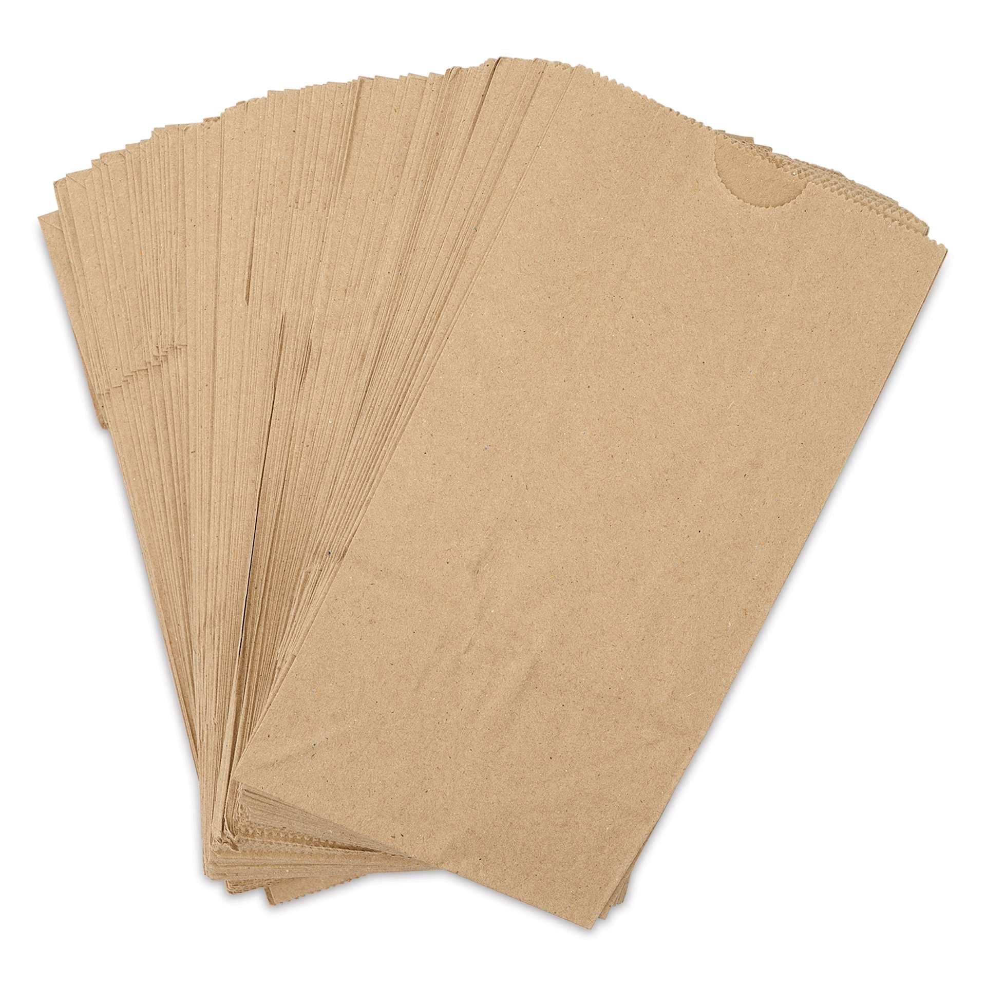Hygloss Kraft Brown Paper Bags - Pkg of 100, #2 Small stacked