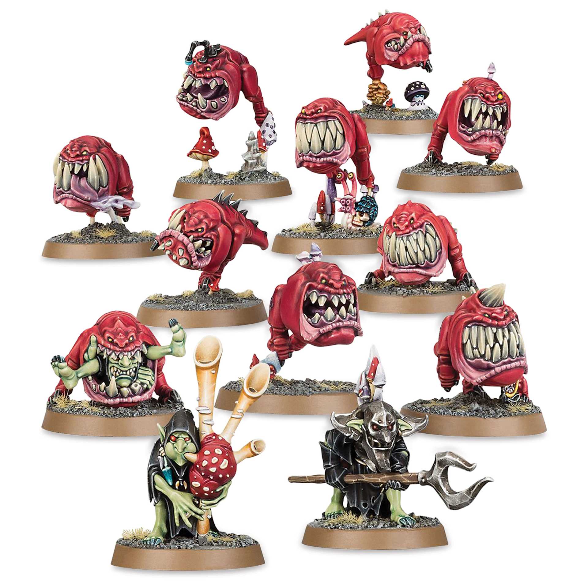 Warhammer Age of Sigmar Gloomspite Gitz Squig Herd (constructed and painted)