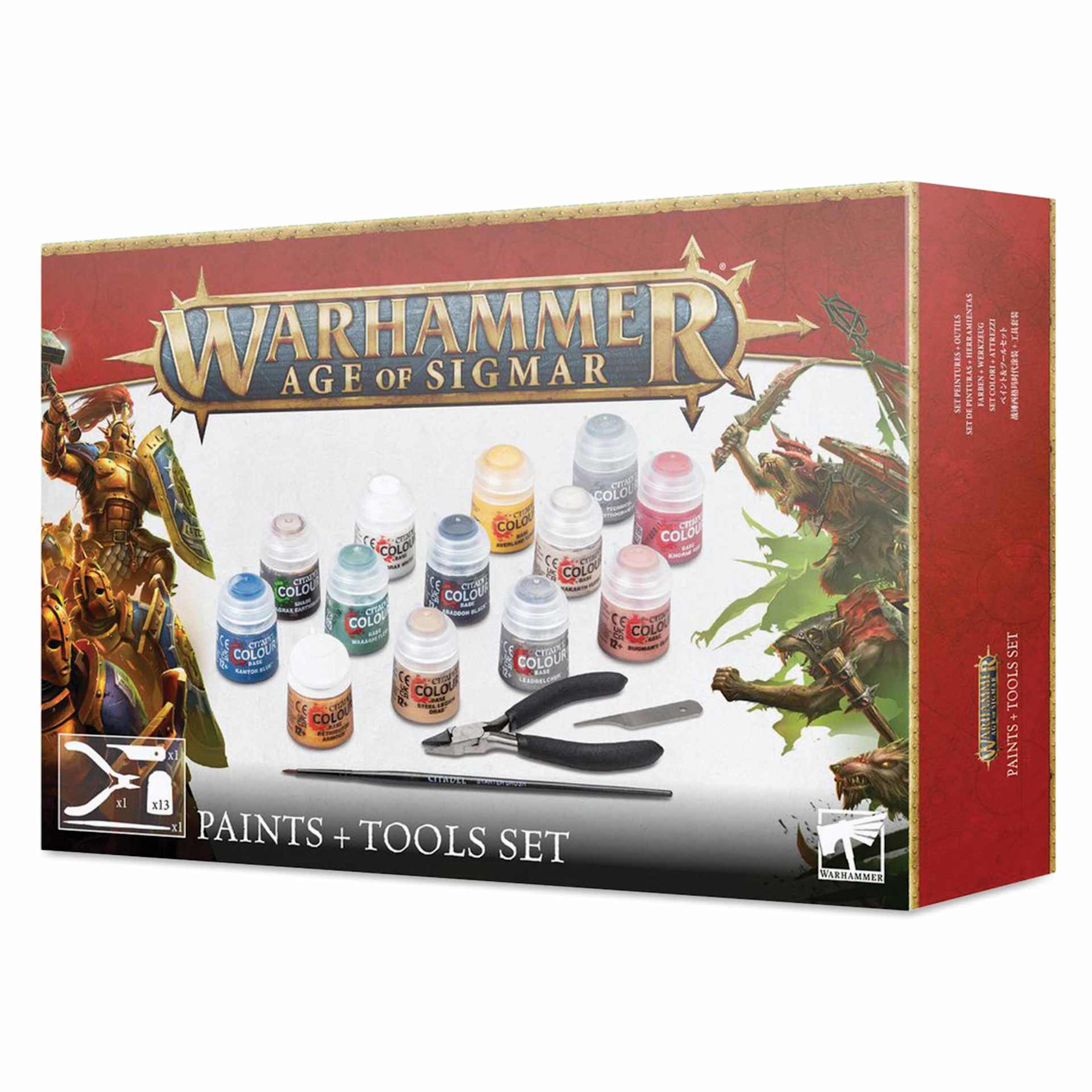 Warhammer Age of Sigmar Paints and Tools Set front of package