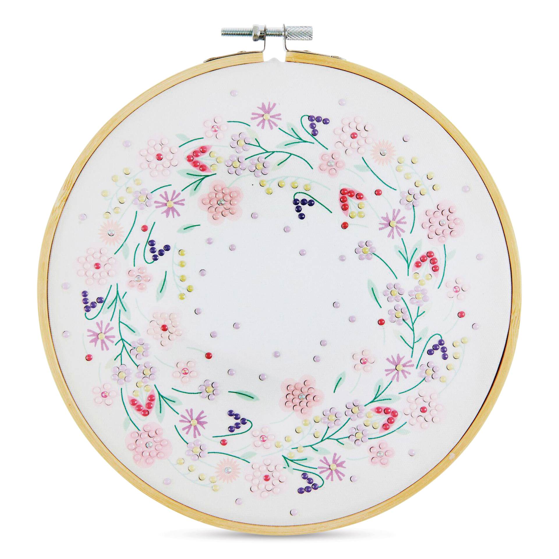 Rico Design Diamond Painting DIY Kit - Sparkling Floral Wreath