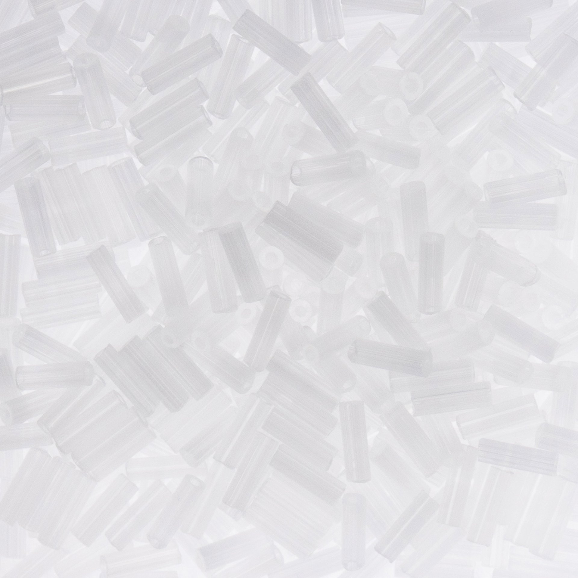 John Bead Czech Glass #3 Bugle Beads - Opaque Satin close up