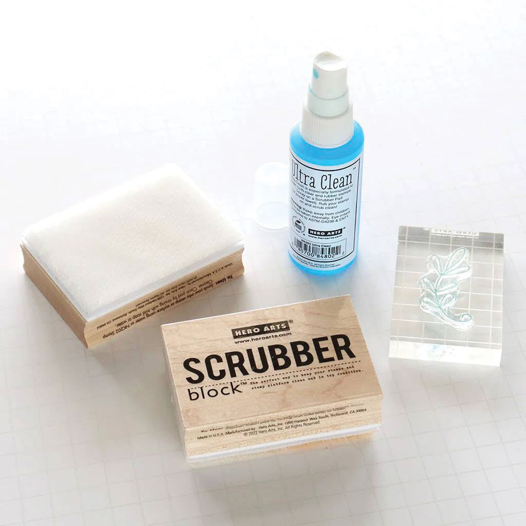 Hero Arts Scrubber Block - 3.5" x 2.5" showing top and bottom of scrubber