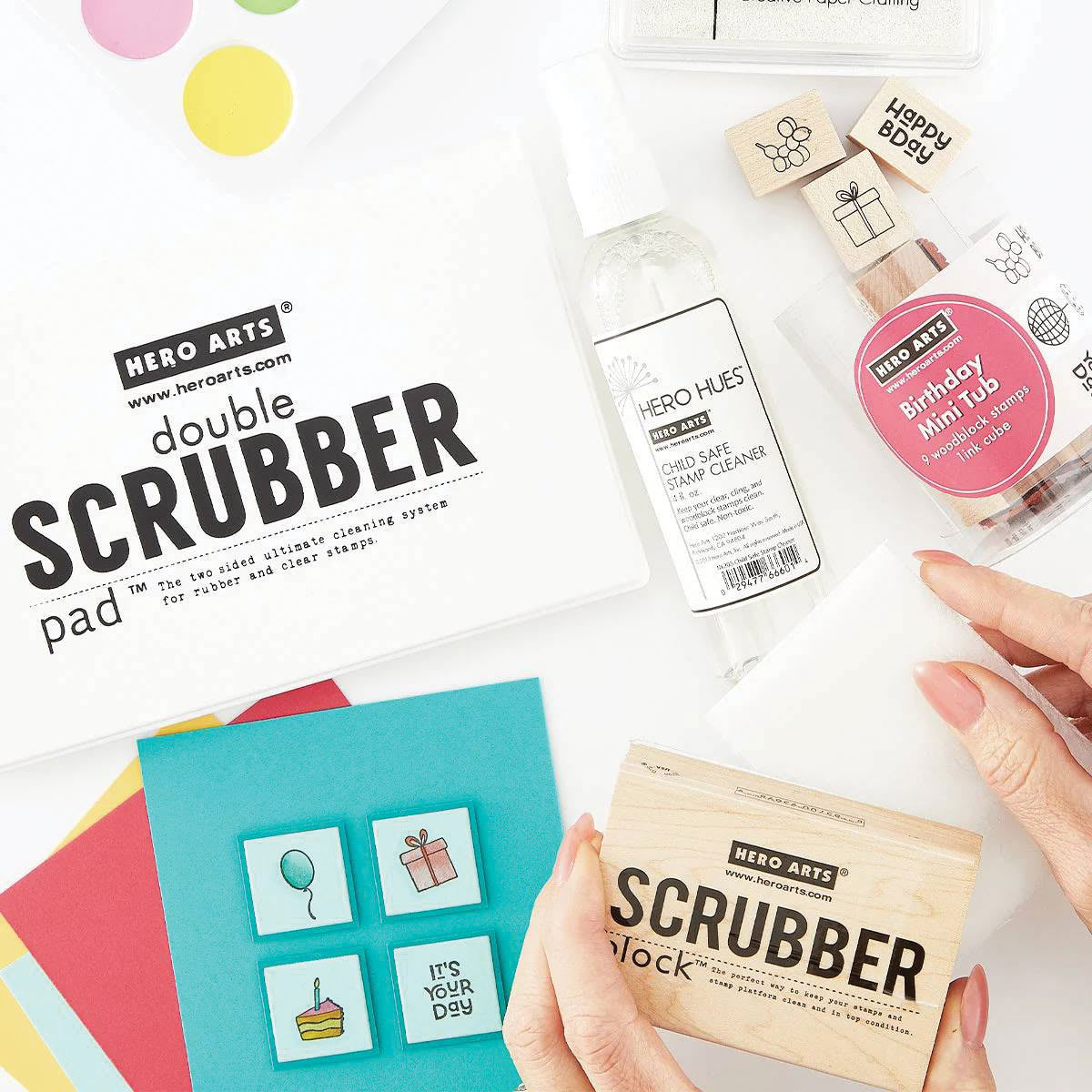 Hero Arts Scrubber Block - 3.5" x 2.5" with other Hero Arts products
