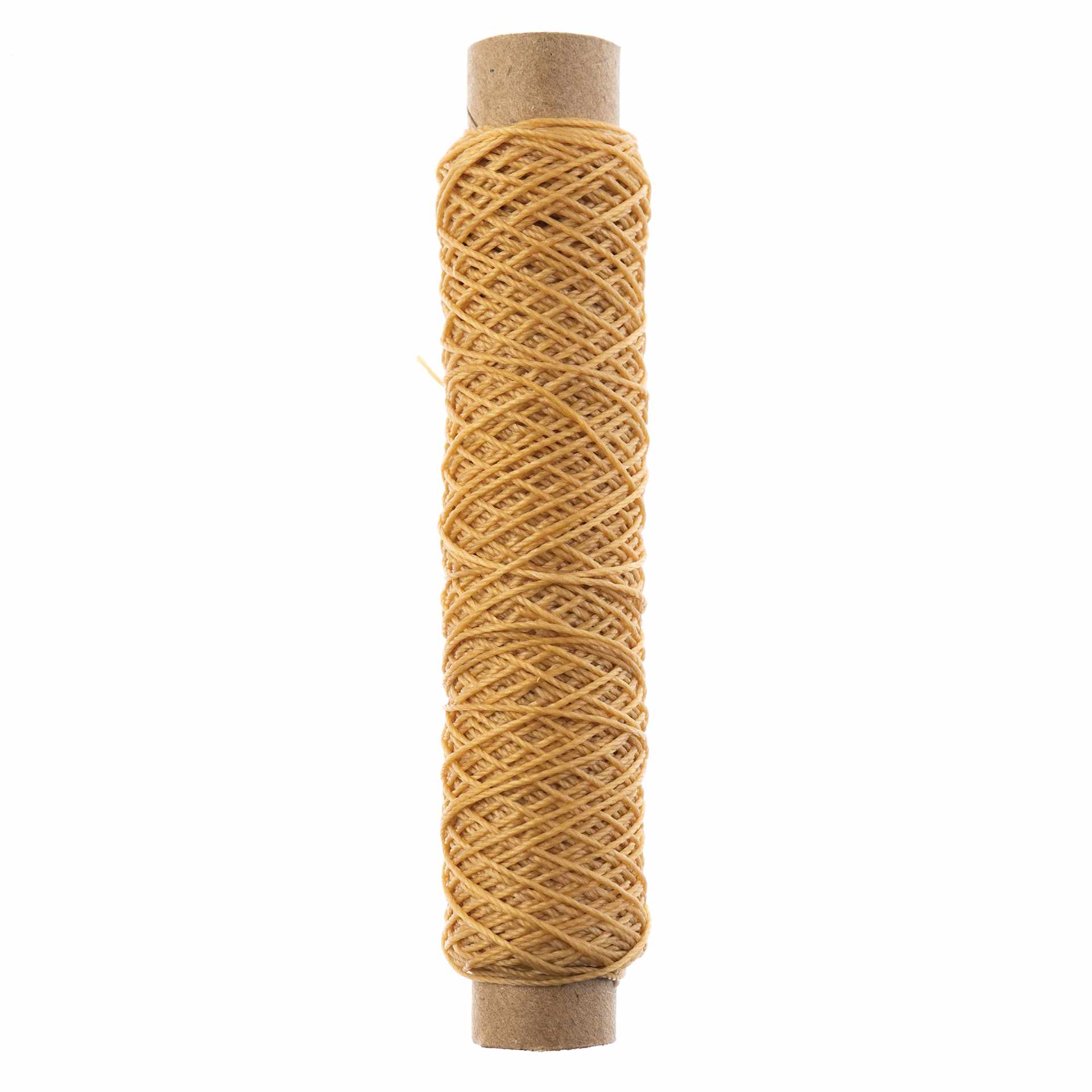 Gudebrod Waxed Polyester Thread - Natural, 25 yd Spool