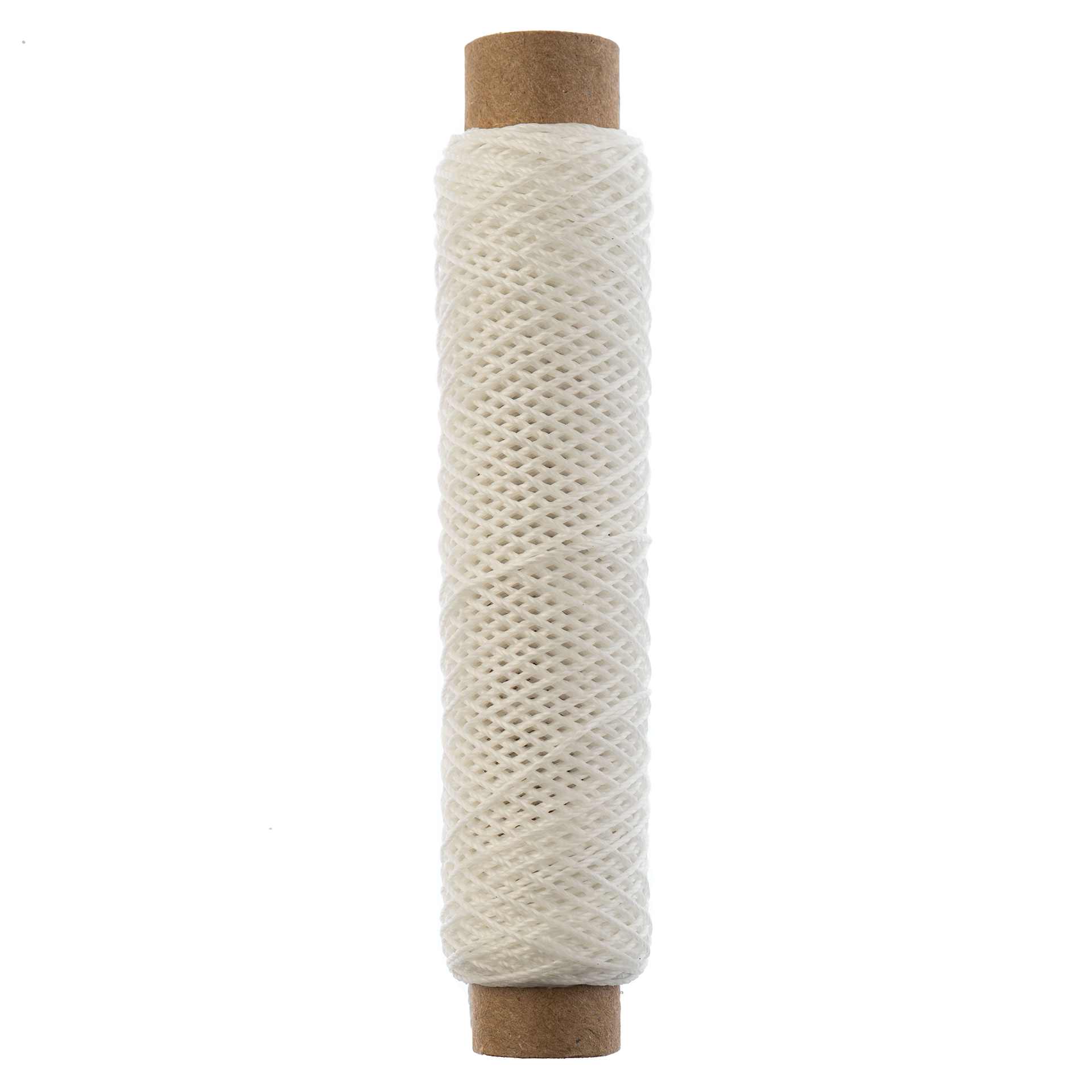 Gudebrod Waxed Polyester Thread - White, 25 yd Spool