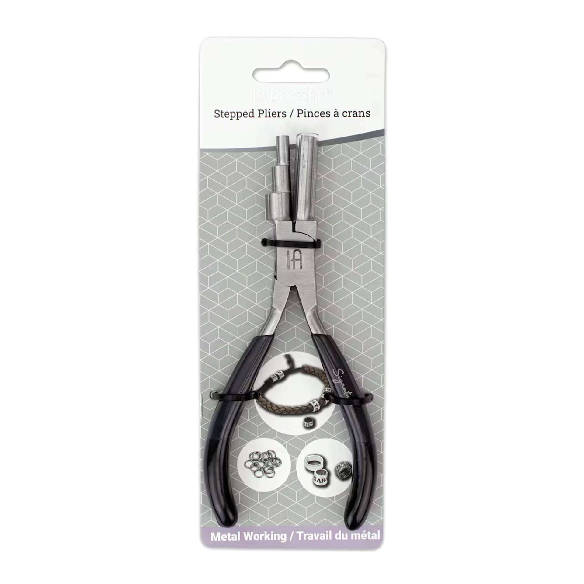 ImpressArt Signature Metal-Working Stepped Pliers front of packaging