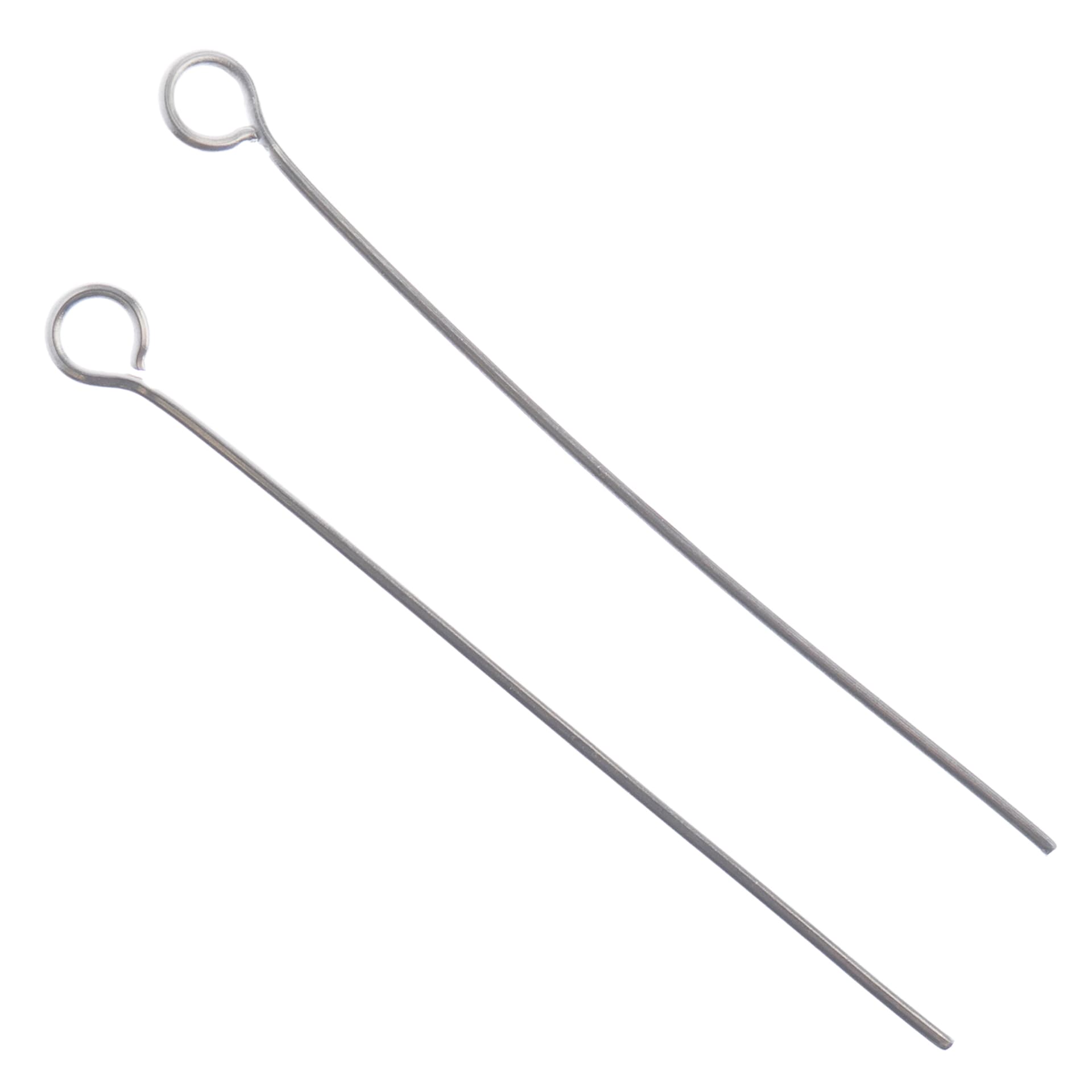 John Bead Stainless Steel Eye Pins - Pkg of 100, 35 mm