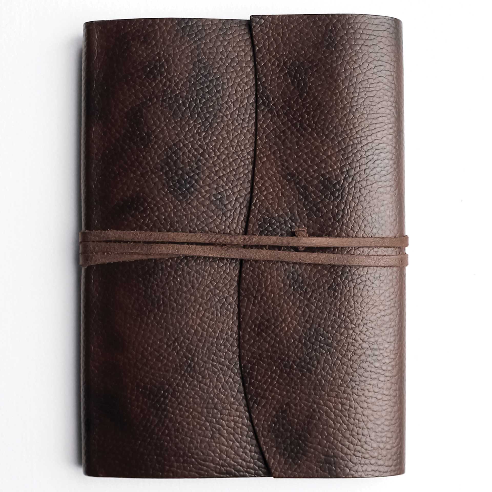 Realeather Grizzly Leather Trim - 8-1/2" x 11", bound notebook example