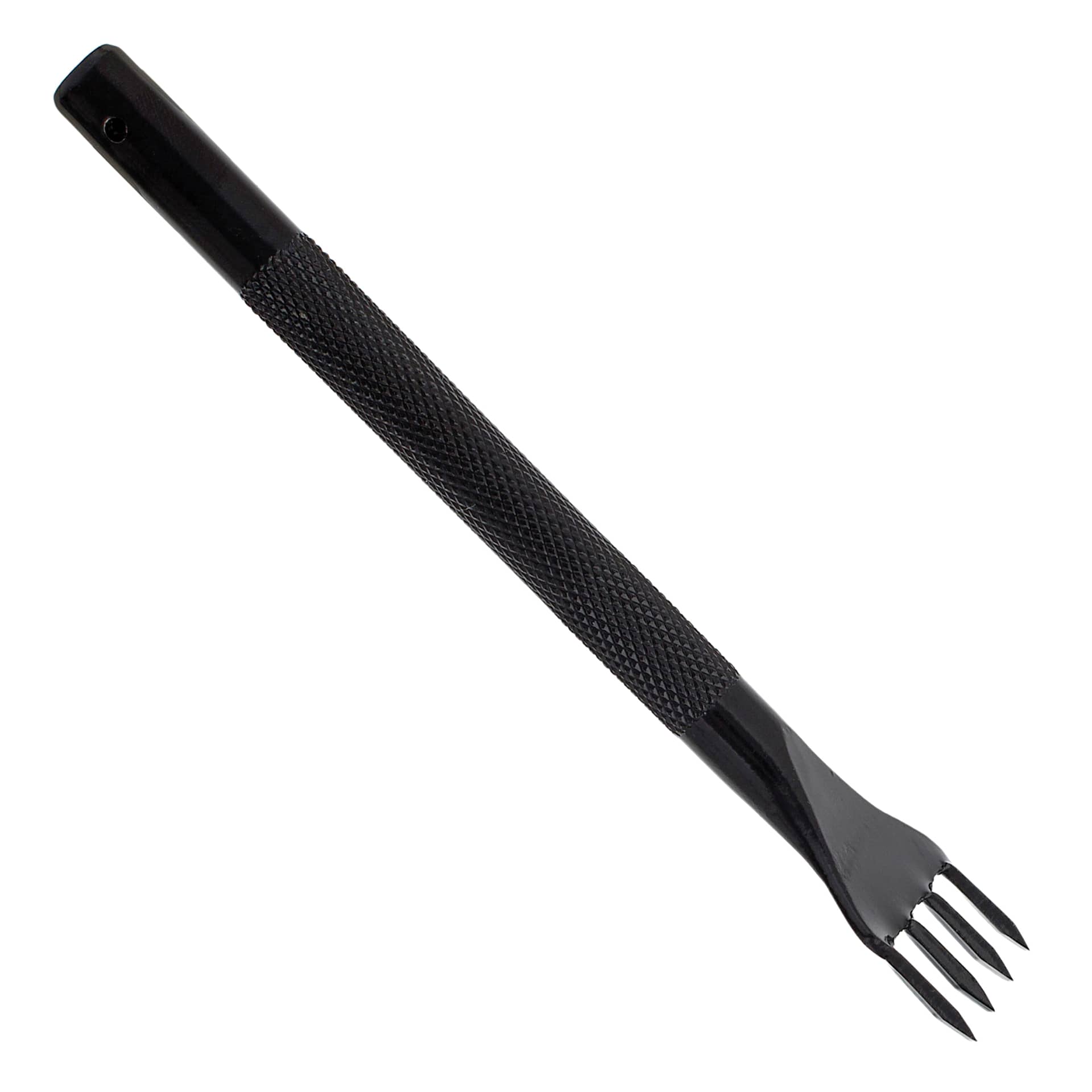 John Bead Metal Complex Leather Lacing Chisel - 4-Prong, Angled, 3.1 mm