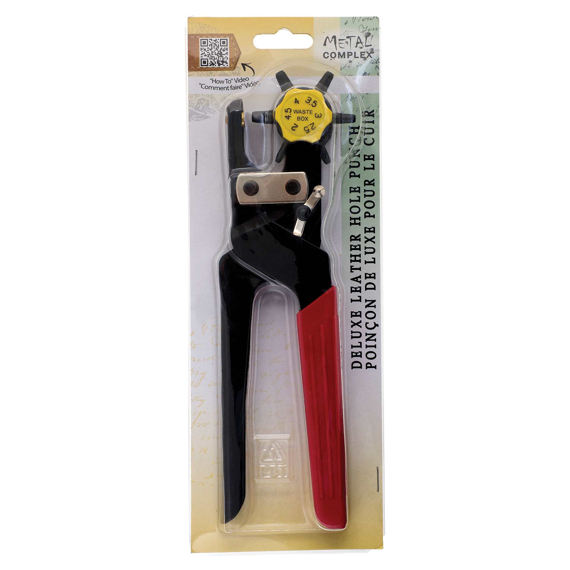 John Bead Metal Complex Deluxe Leather Hole Punch front of packaging