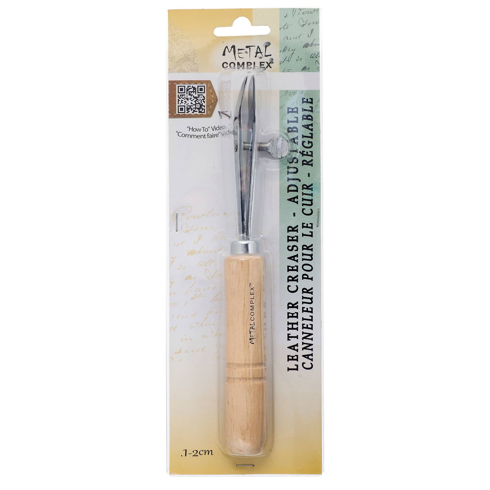 John Bead Metal Complex Adjustable Leather Creaser front of packaging