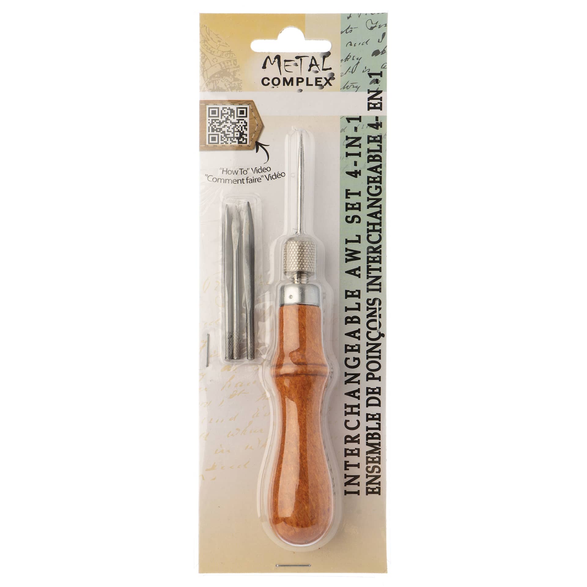 John Bead Metal Complex 4-in-1 Interchangeable Awl front of packaging