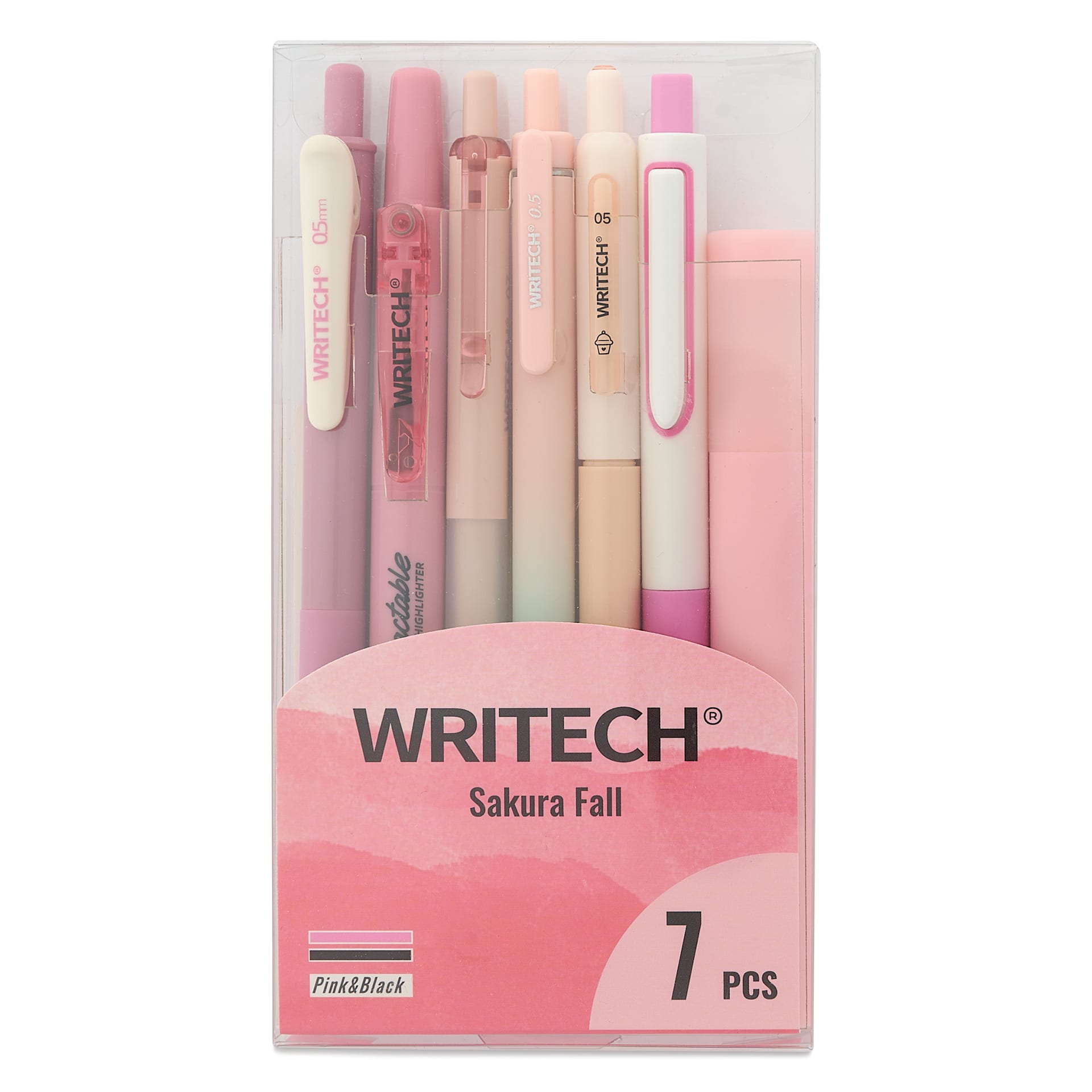 Writech Color Coded Writing Set - Set of 7, Sakura Fall, front of packaging