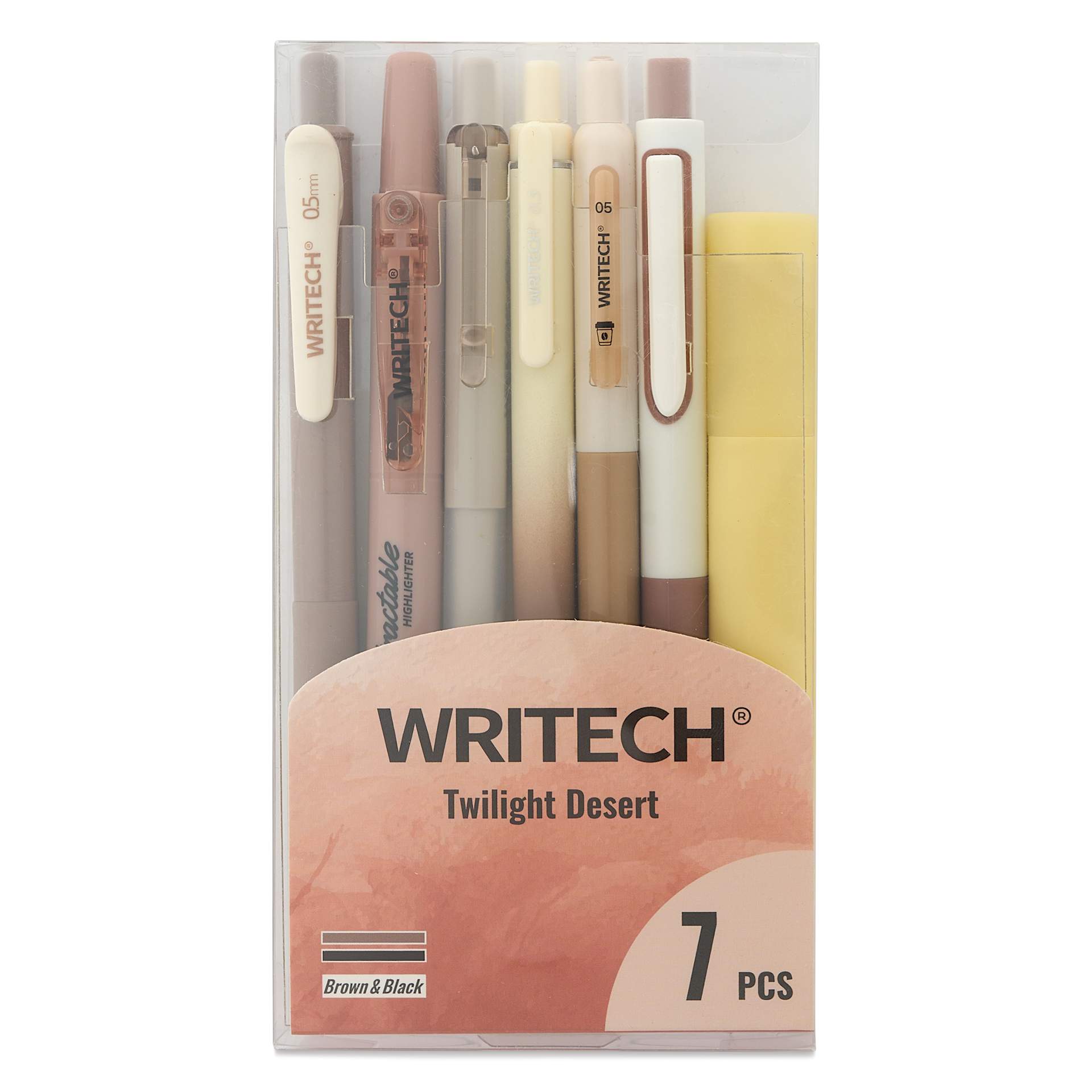 Writech Color Coded Writing Set - Set of 7, Twilight Desert, front of packaging