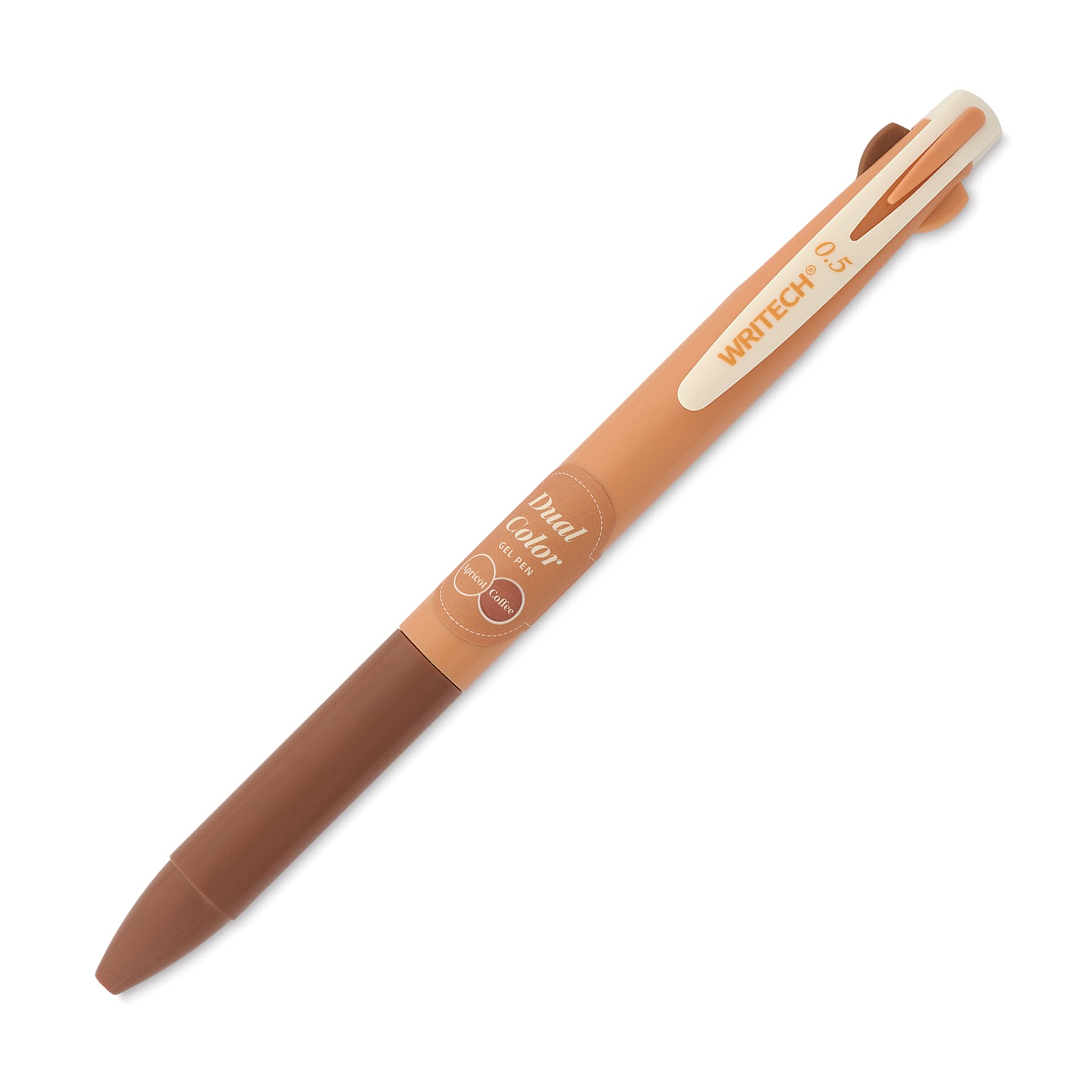 Writech Dual Color Gel Pen - Apricot/Coffee