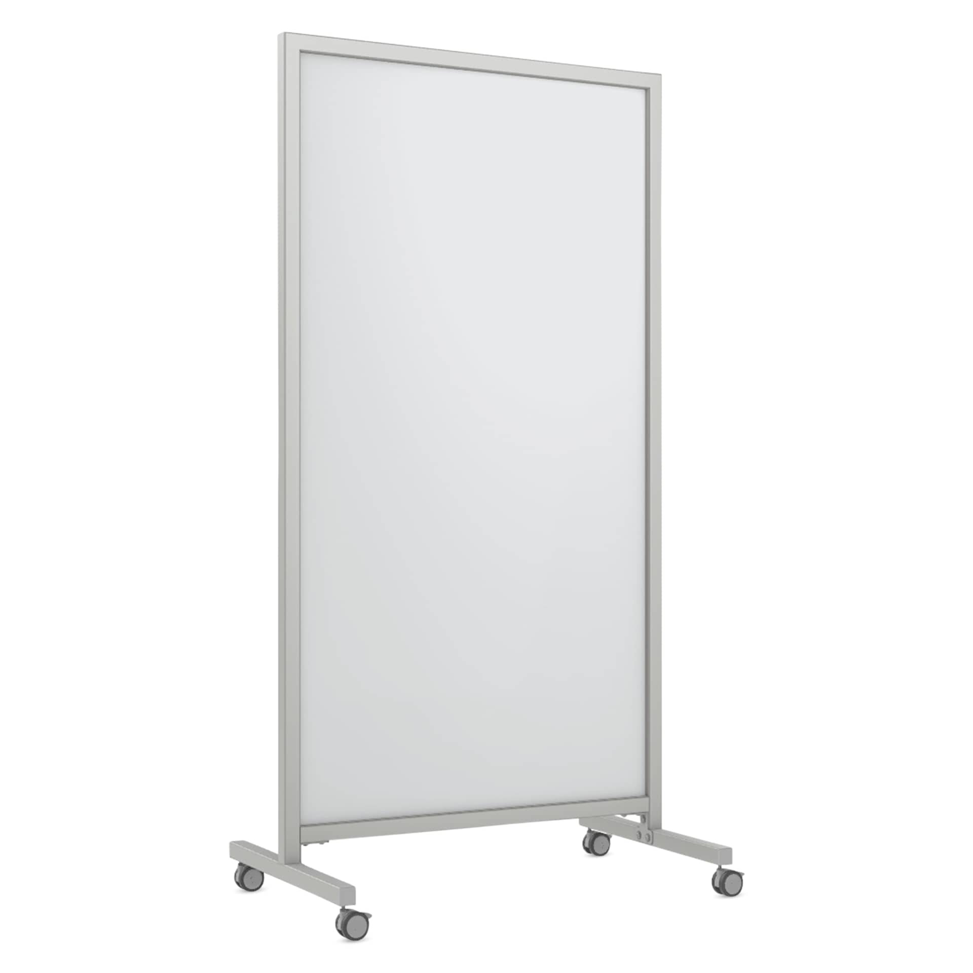 Ghent EZ Mobile Magnetic Glassboard - White, 38" x 75"