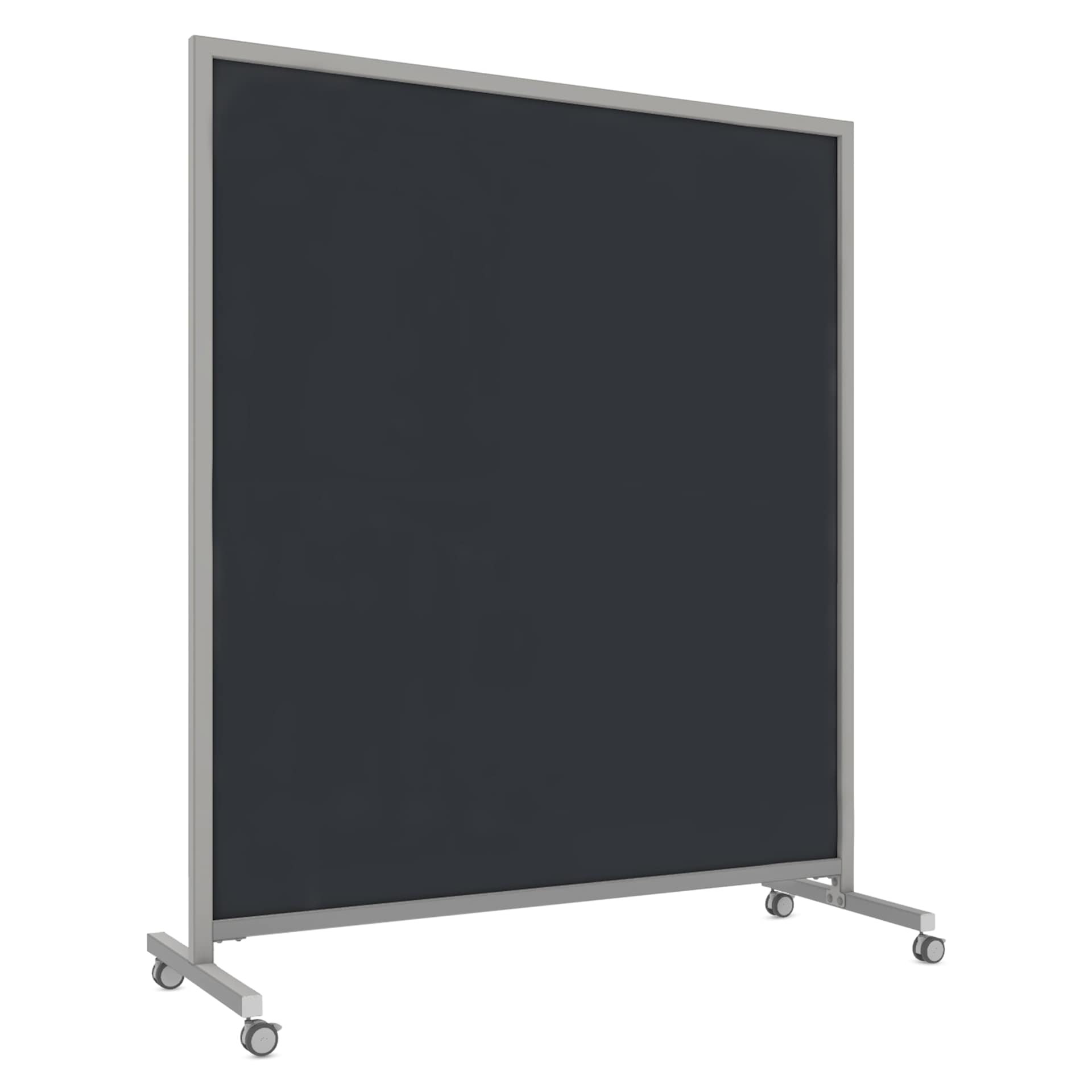 Ghent EZ Mobile Magnetic Glassboard - Black, 62" x 75"