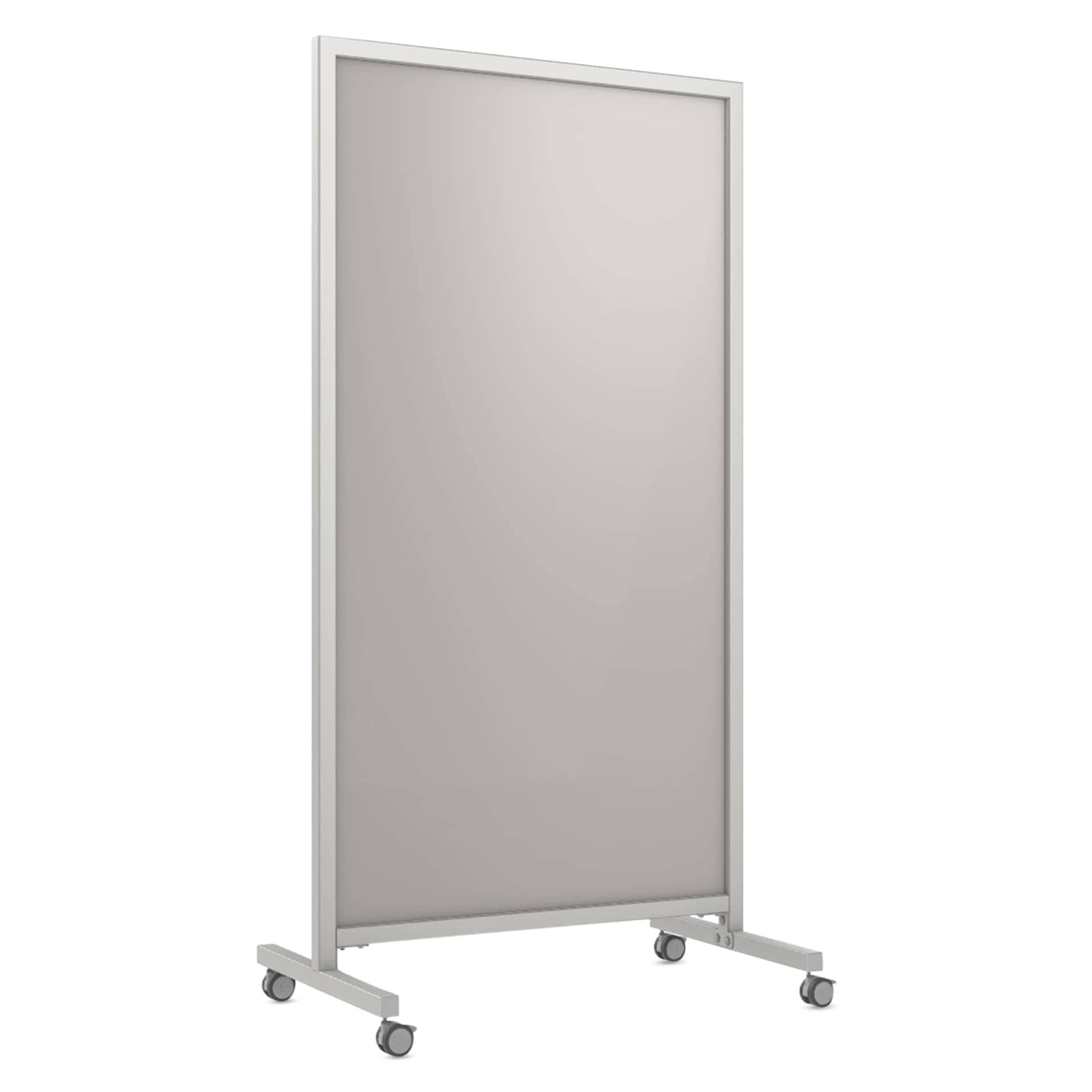 Ghent EZ Mobile Glassboard - Gray, 38" x 75"