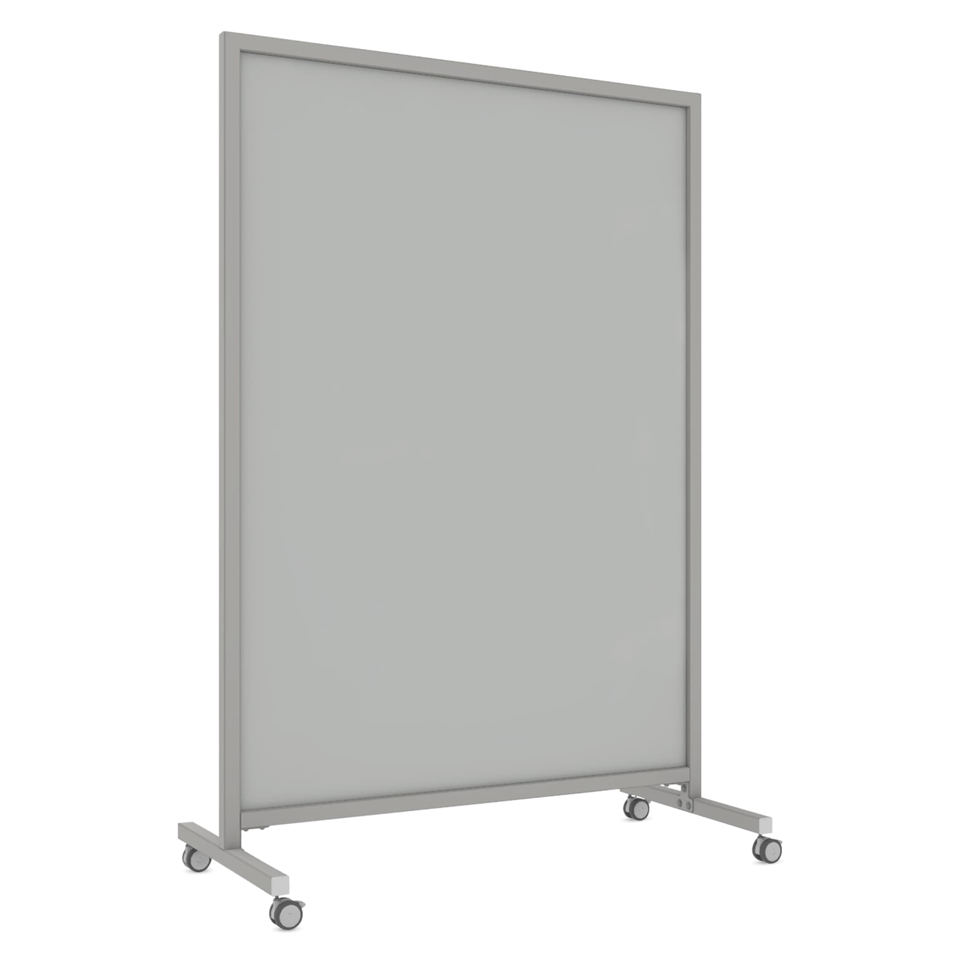 Ghent EZ Mobile Magnetic Glassboard - Gray, 50" x 75"