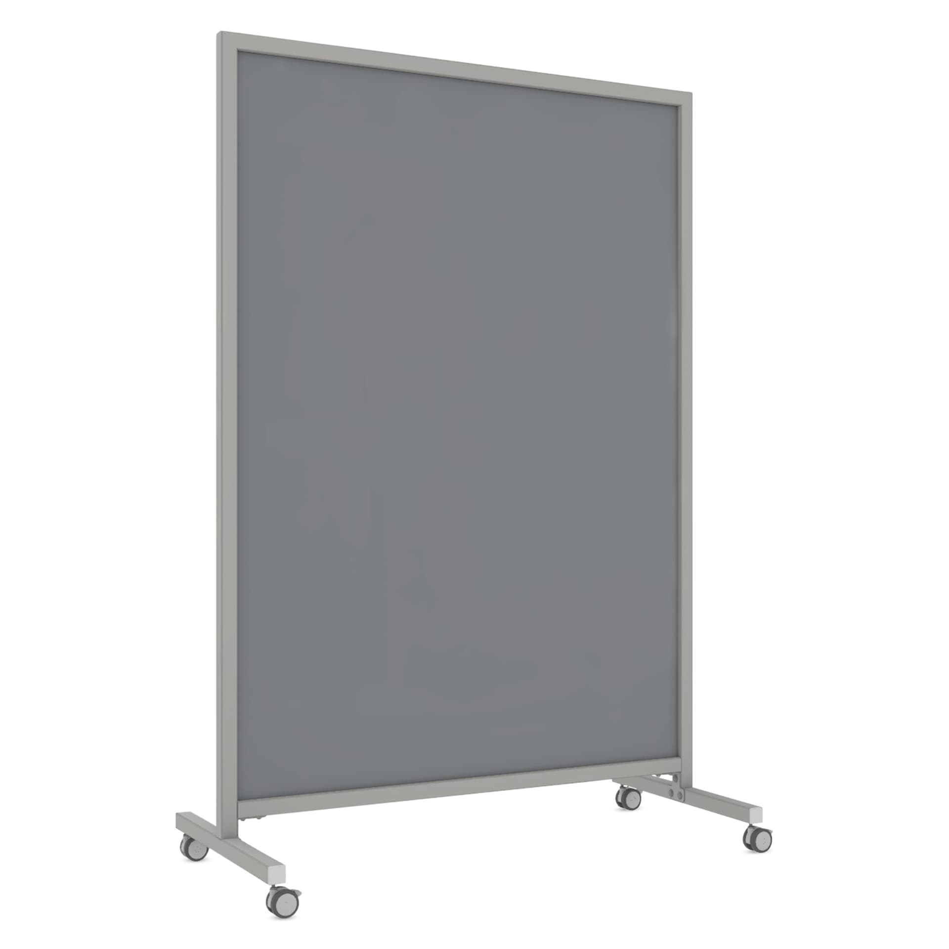 Ghent EZ Mobile Magnetic Glassboard - Smoke, 50" x 75"