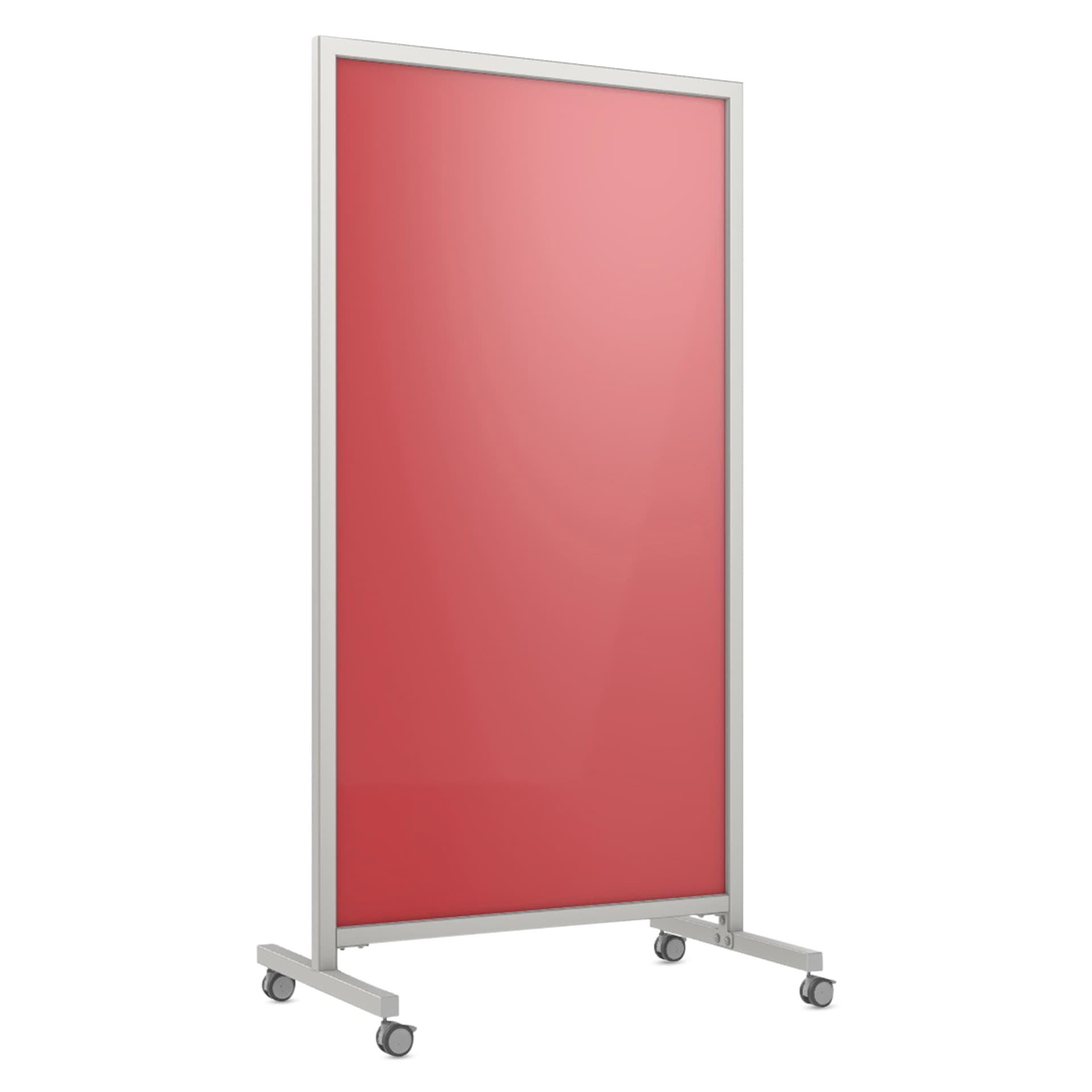 Ghent EZ Mobile Glassboard - Rose, 38" x 75"