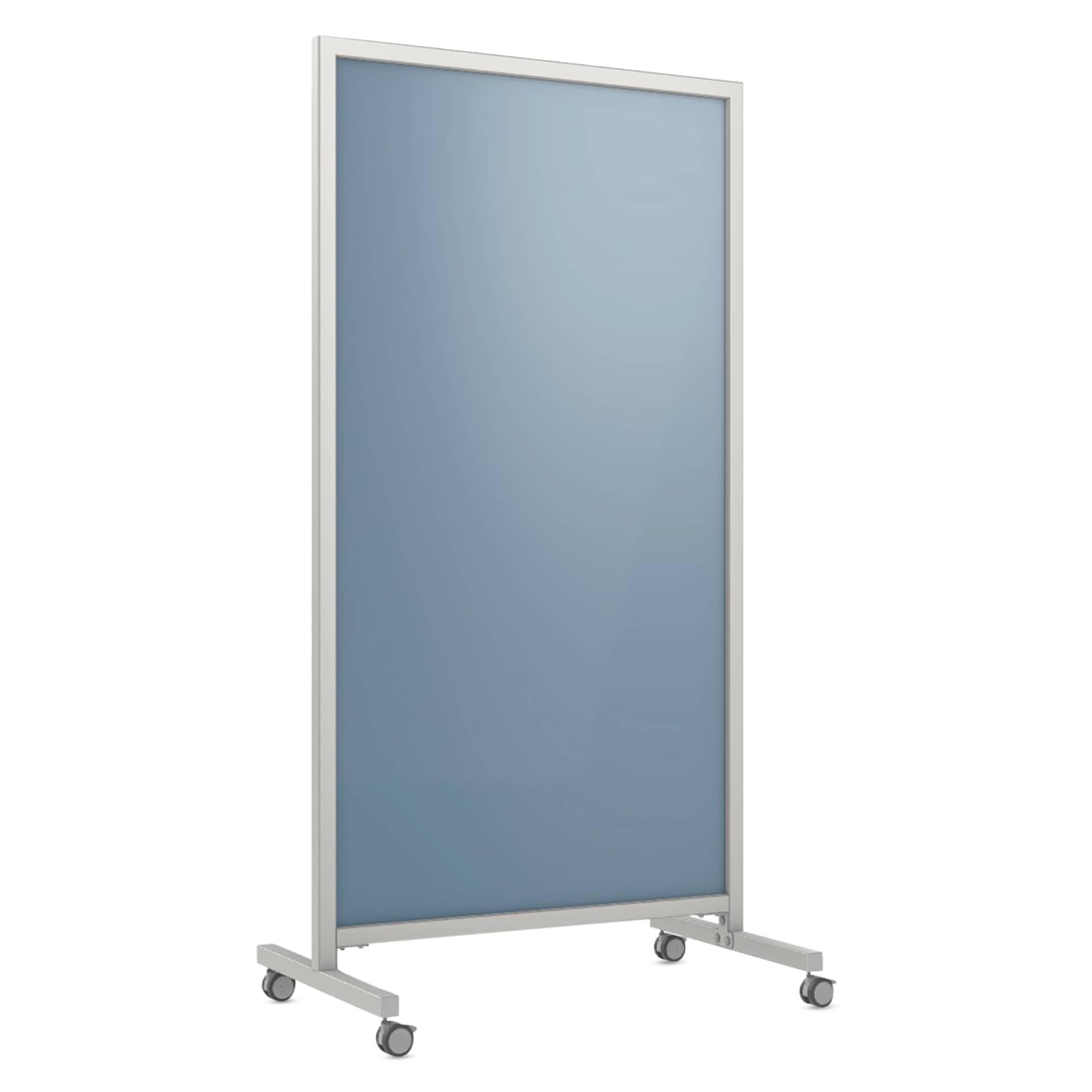 Ghent EZ Mobile Glassboard - Denim, 38" x 75"
